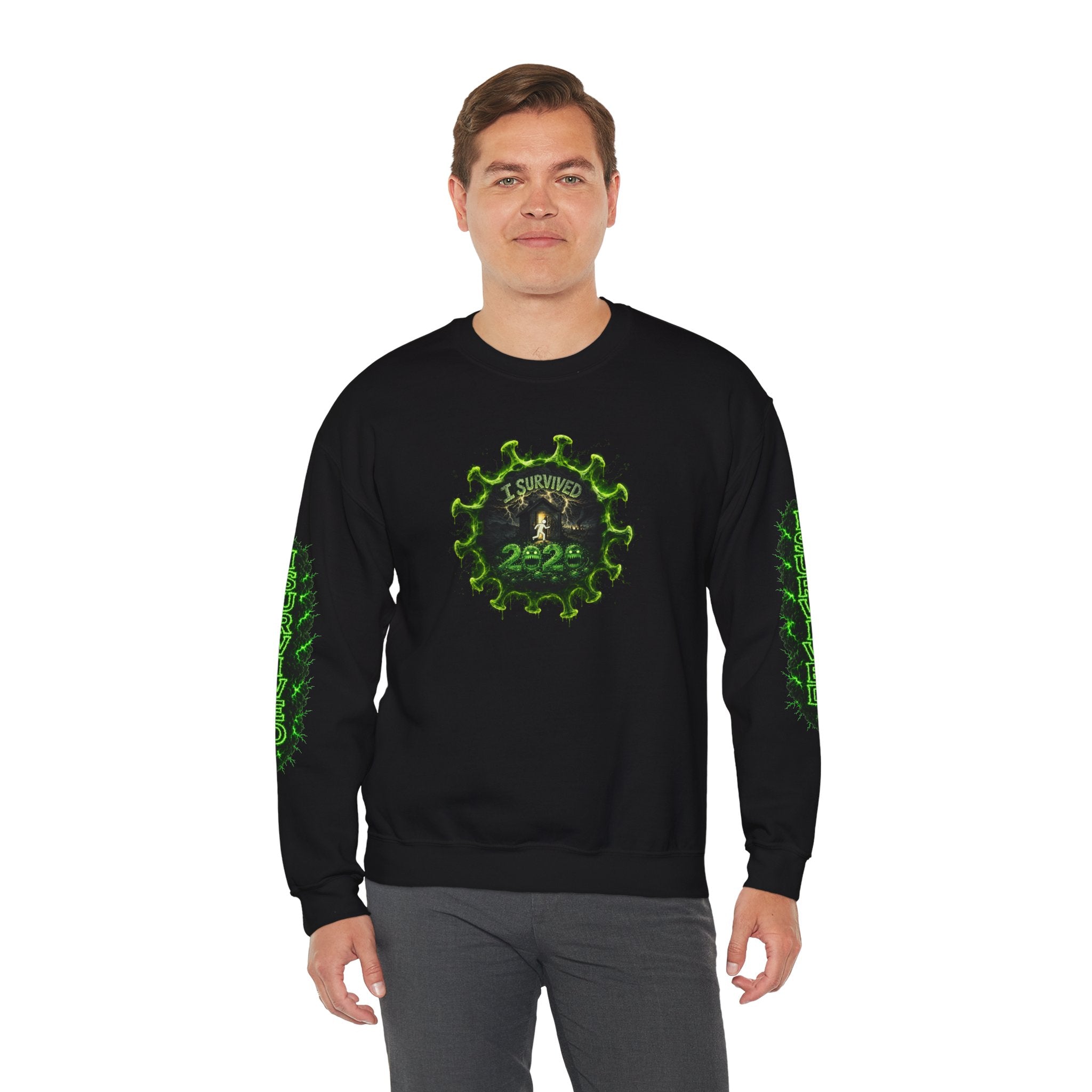 I Survived 2020 — PANDEMIC S1:E1: Director's Cut "COVID-19: The Coronavirus" Unisex Heavy Blend™ Crewneck Sweatshirt