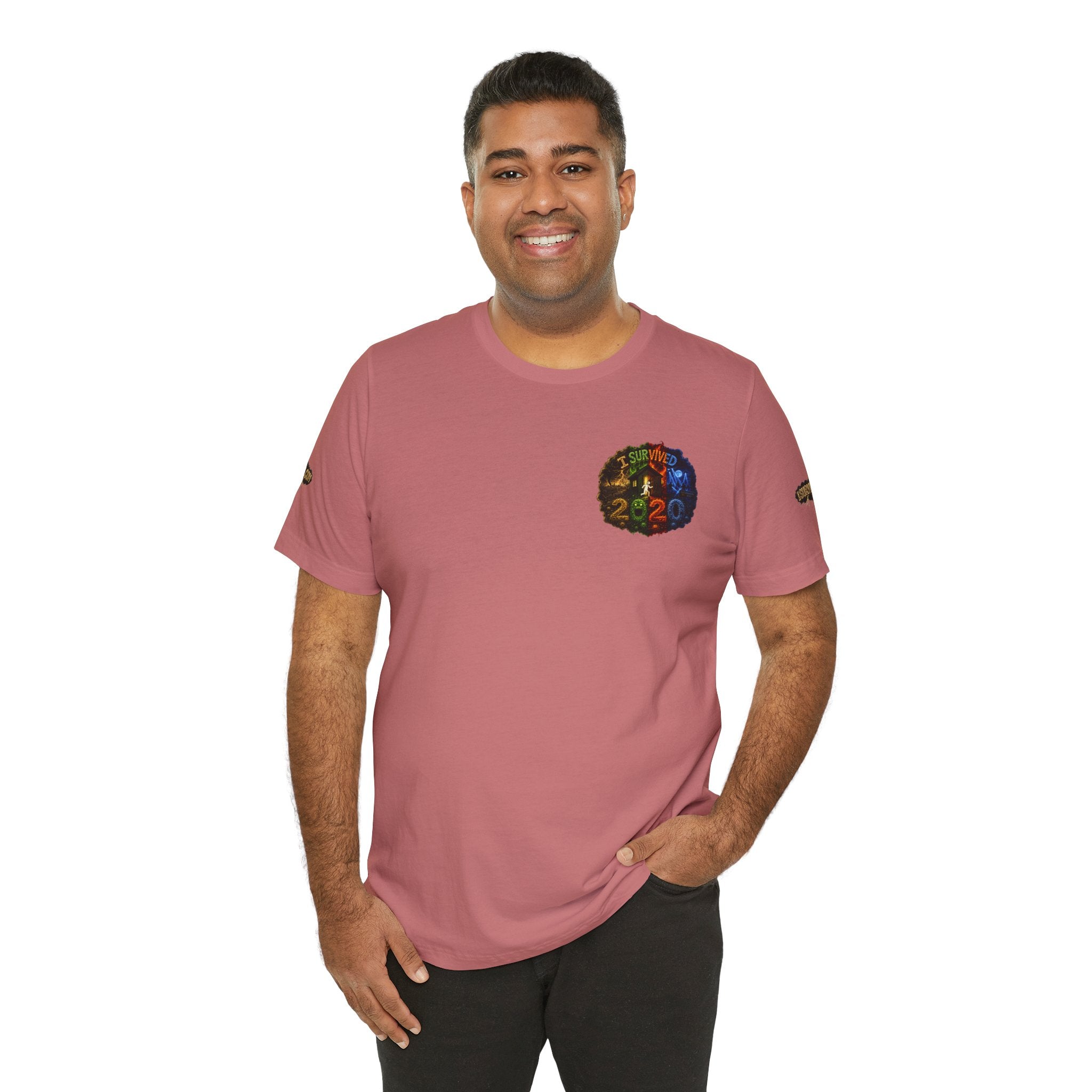 I Survived 2020 — "No Signal" Test Pattern Tee Alien Broadcast Finale Summer Premiere Unisex Jersey Short Sleeve Tee