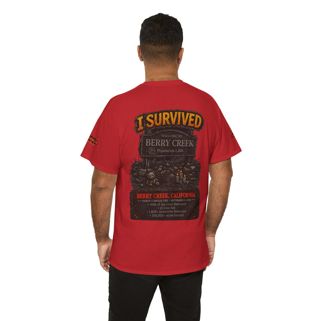 I Survived 2020 — Director's Cut S2:E1 "Berry Creek" | Wildfire Edition Memorial Unisex Heavy Cotton Tee (SPECIAL EDITION)