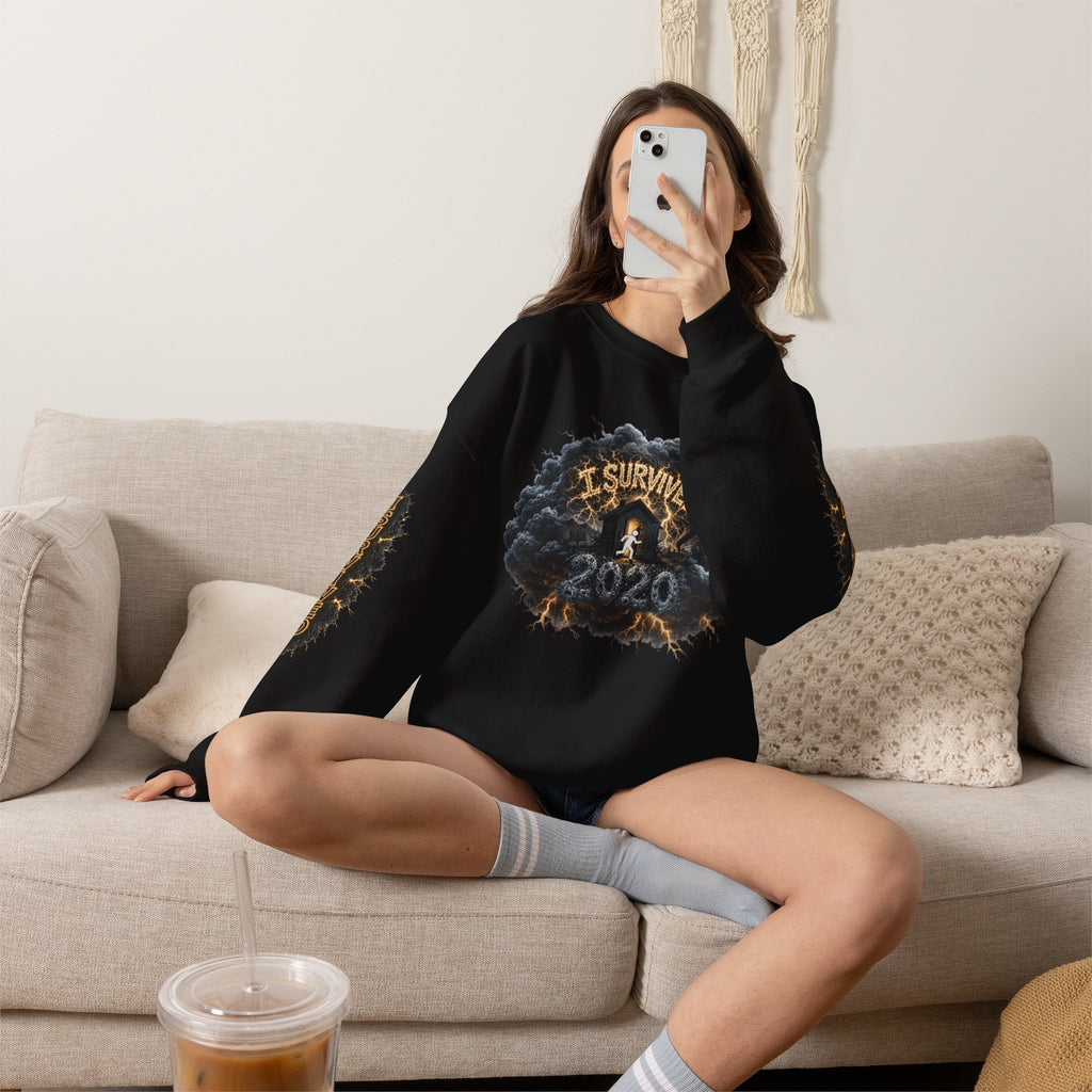 I Survived 2020 — Director's Cut Original Design Teaser Tee | Season 1 Premiere Drop Unisex Heavy Blend™ Crewneck Sweatshirt (SPECIAL EDITION)