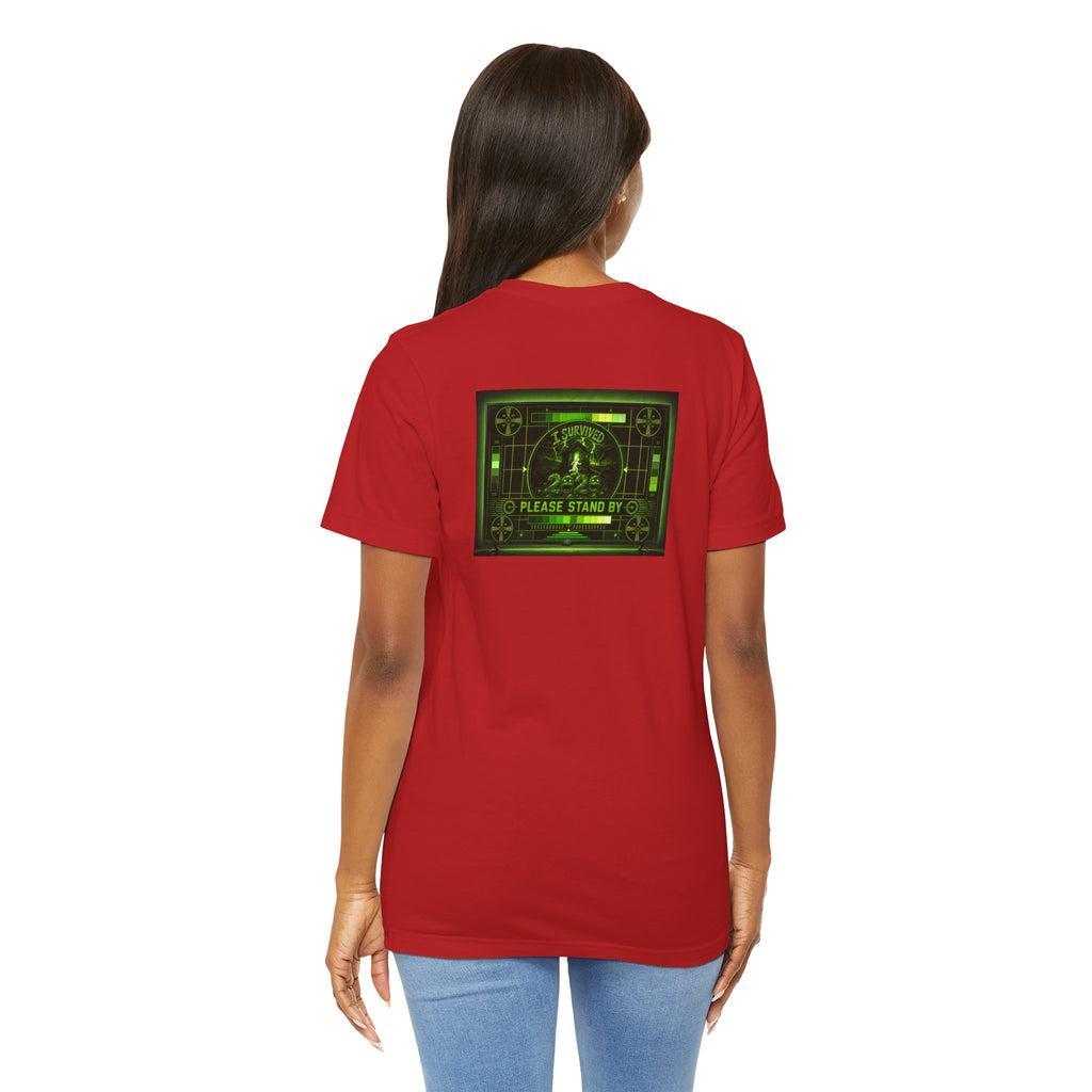 I Survived 2020 — "Please Stand By" Test Pattern Toxic Signal Tee Summer Premiere Unisex Jersey Short Sleeve Tee