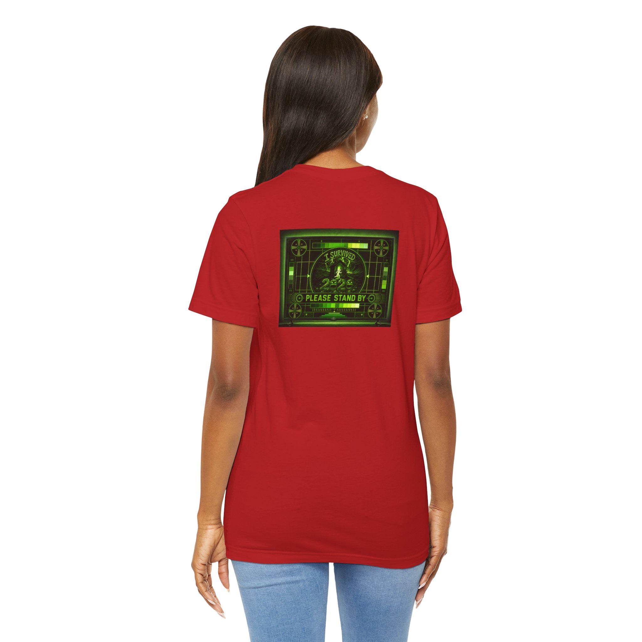 I Survived 2020 — "Please Stand By" Test Pattern Toxic Signal Tee Summer Premiere Unisex Jersey Short Sleeve Tee