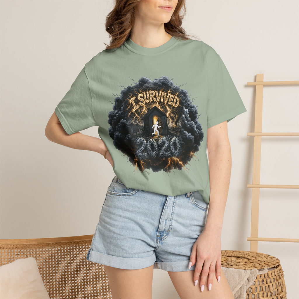 I Survived 2020 — Original Design Teaser Tee | Season 1 Premiere Drop Unisex Garment-Dyed T-shirt