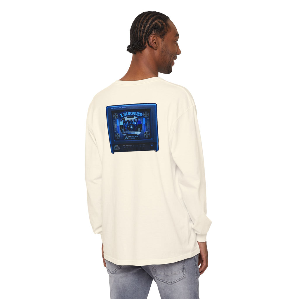 I Survived 2020 — "Please Stand By" Test Pattern Tee Lockdown Edition Summer Exclusive Unisex Garment-Dyed Long Sleeve T-Shirt