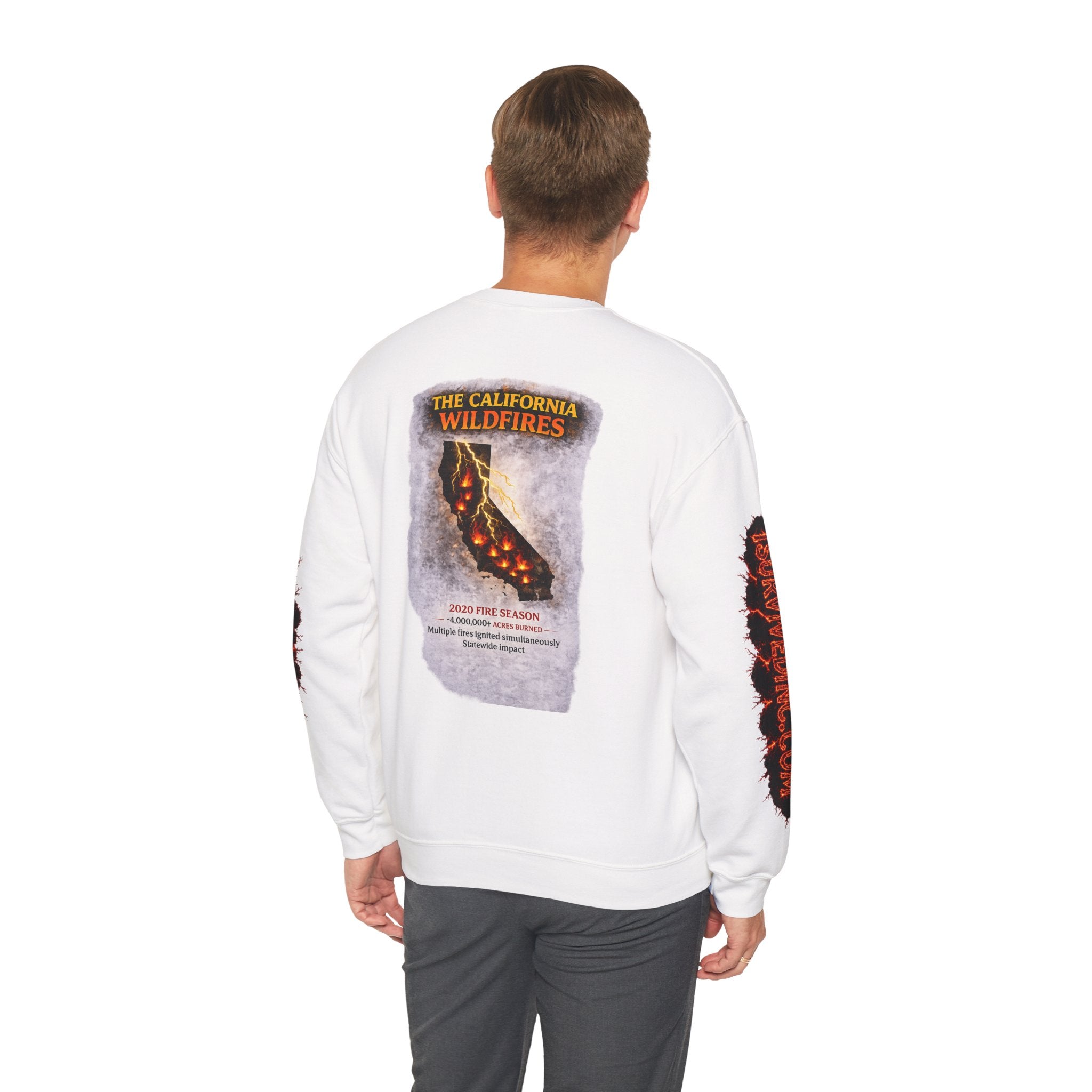 I Survived 2020 — S2:E3 "The California Wildfires" | Wildfire Edition Memorial Unisex Heavy Blend™ Crewneck Sweatshirt
