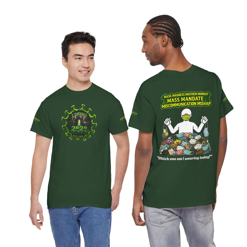 I Survived 2020 — PANDEMIC S1:E4: Director's Cut Special Edition "Mask Madness" Unisex Heavy Cotton Tee