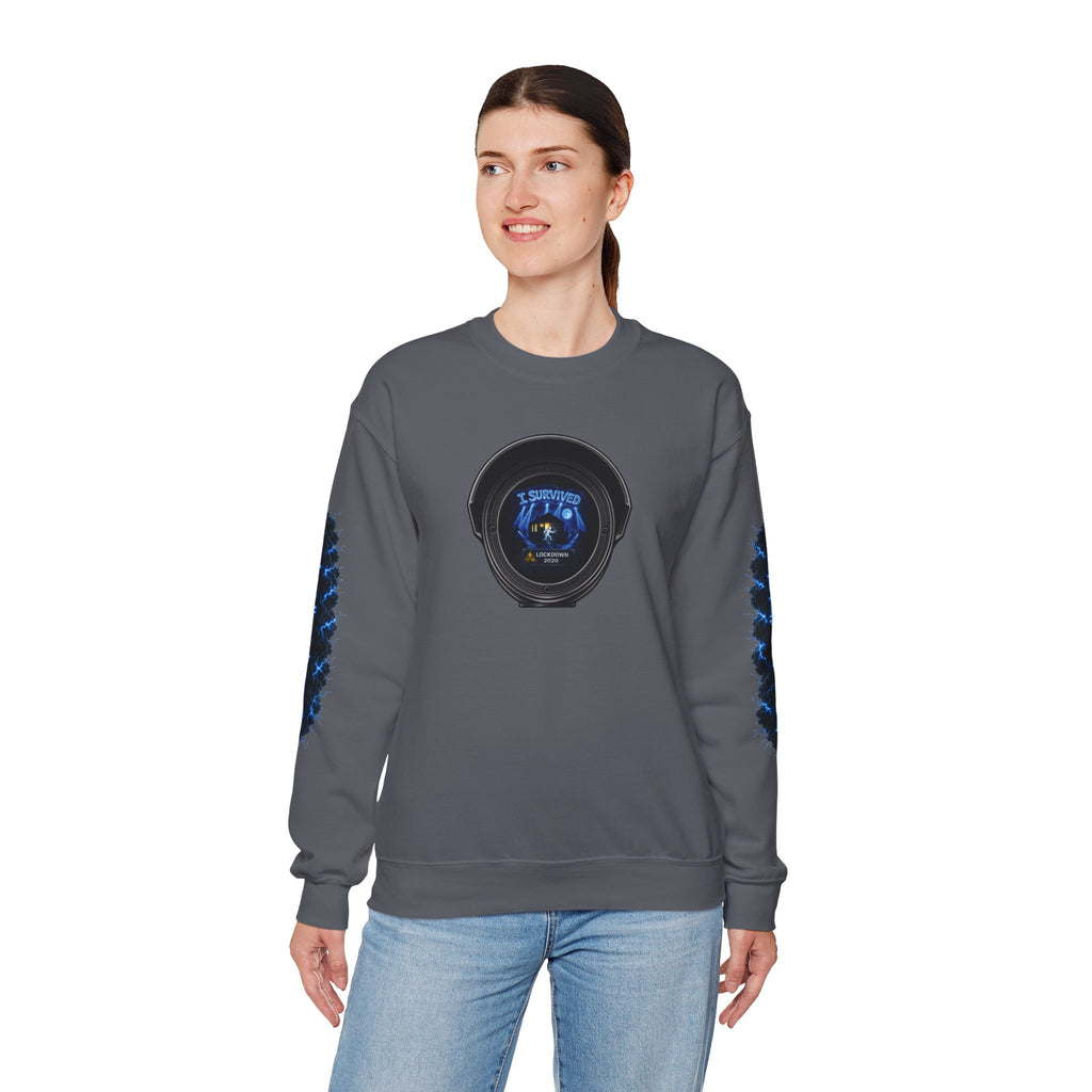 I Survived 2020 — LOCKDOWN S3:E4: Director's Cut "Working From Home" Unisex Heavy Blend™ Crewneck Sweatshirt