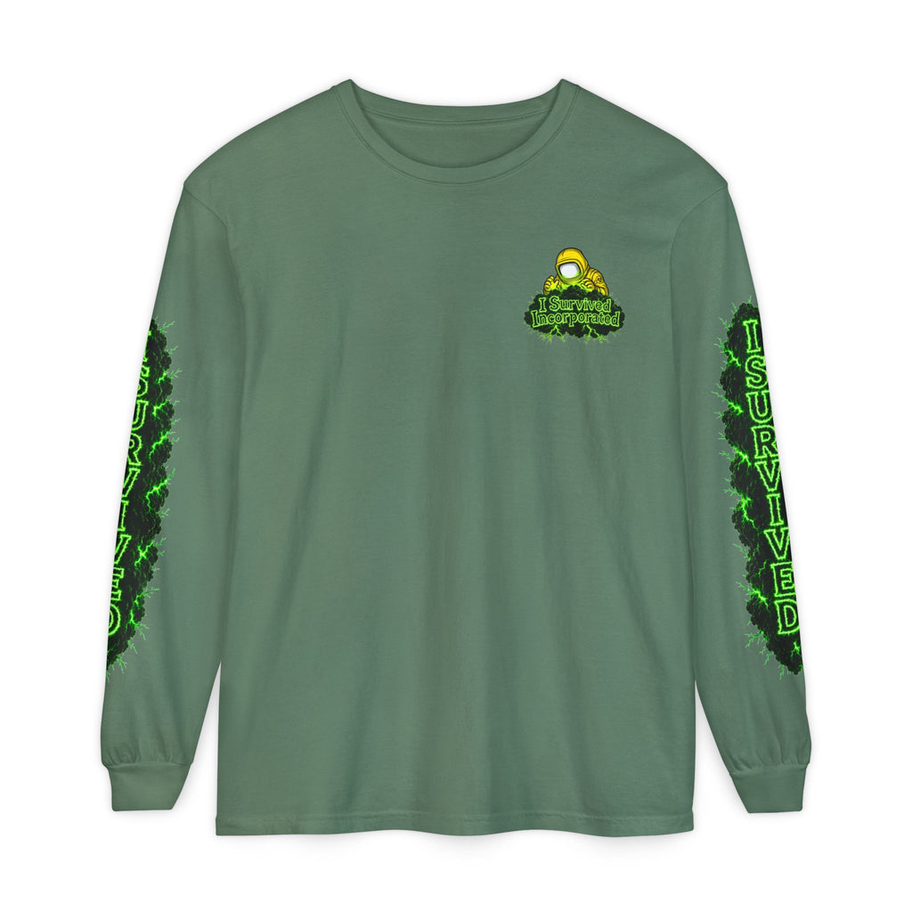 I Survived 2020 — "Please Stand By" Test Pattern Toxic Signal Tee Special Edition Summer Premiere Unisex Garment-Dyed Long Sleeve T-Shirt