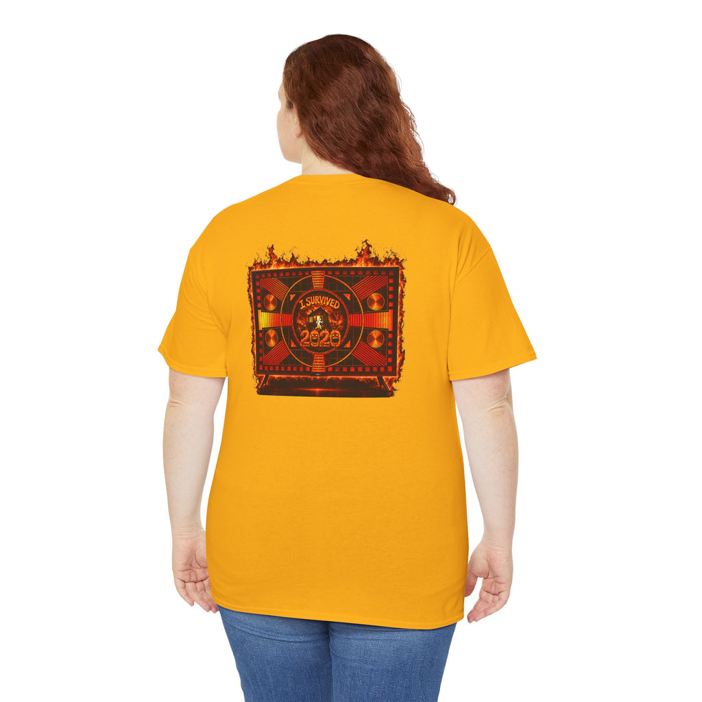 I Survived 2020 — "Please Stand By" Test Pattern Tee Wildfire Signal Edition Summer Premiere Unisex Heavy Cotton Tee