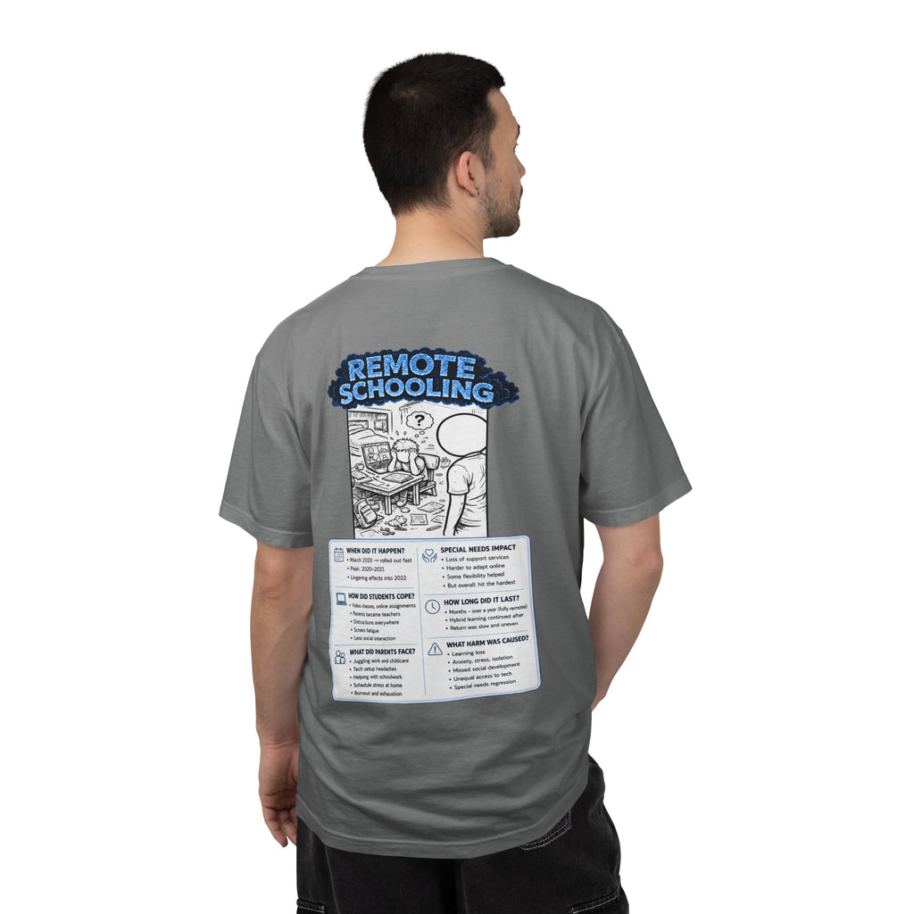 I Survived 2020 —  LOCKDOWN S3:E3: Director's Cut "Remote Schooling" Unisex Garment-Dyed T-shirt