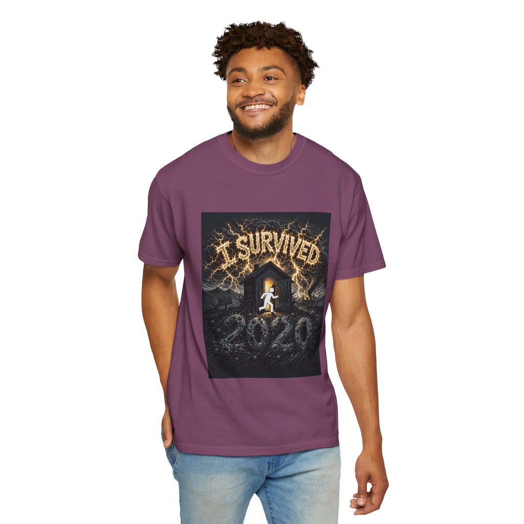 I Survived 2020 — Original Design Teaser Tee | Season 1 Premiere Drop Unisex Garment-Dyed T-shirt