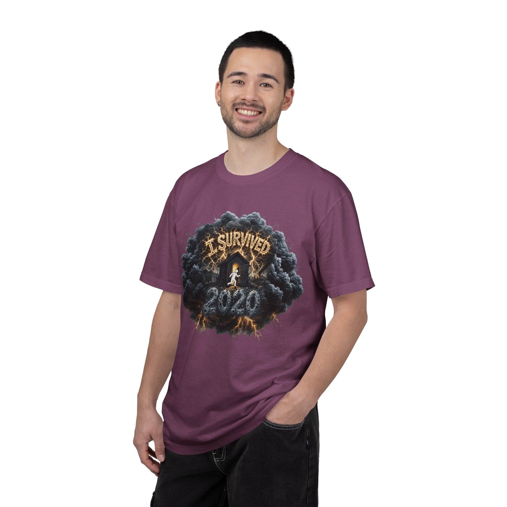 I Survived 2020 — Original Design Teaser Tee | Season 1 Premiere Drop Unisex Garment-Dyed T-shirt