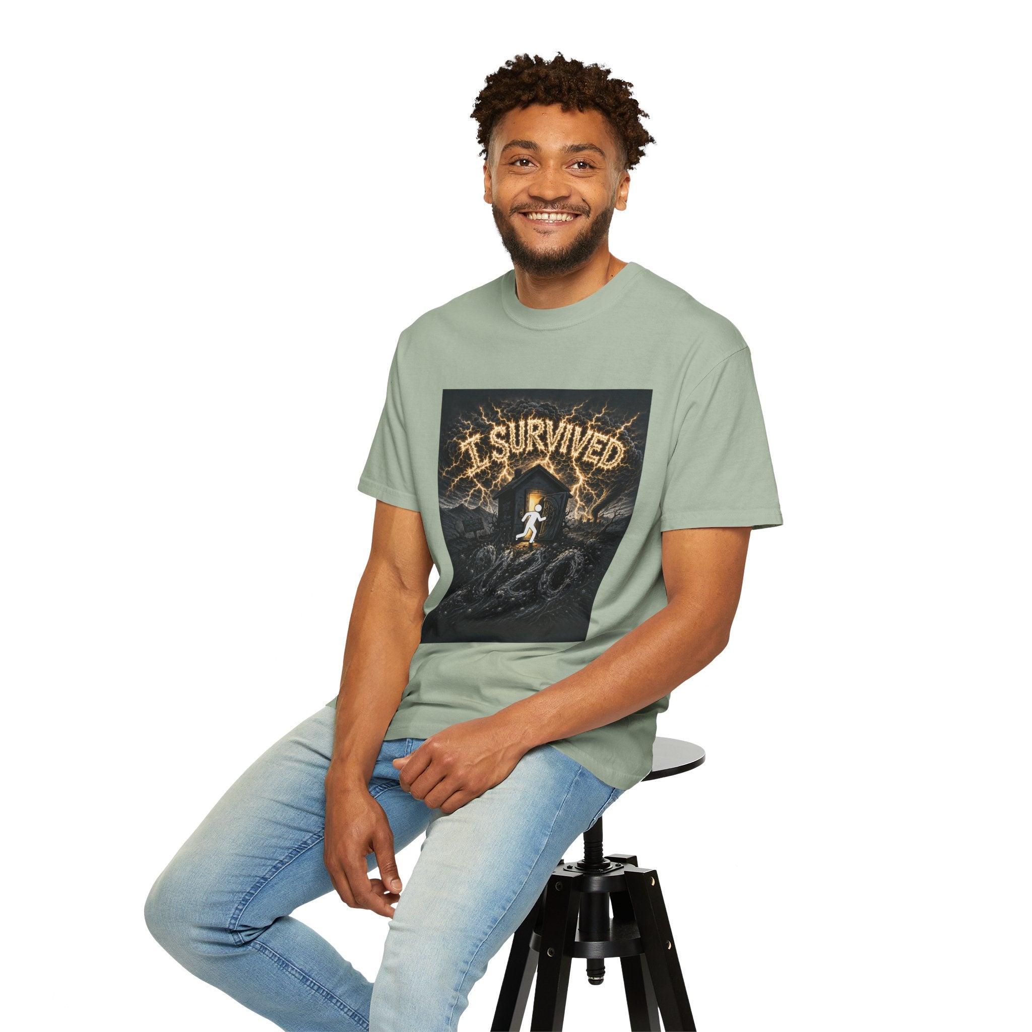 I Survived 2020 — Original Design Teaser Tee | Season 1 Premiere Drop Unisex Garment-Dyed T-shirt