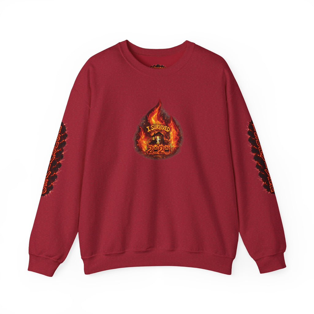 I Survived 2020 — WILDFIRES S2:E4: Director's Cut "Western U.S. Wildfire Season" Memorial Unisex Heavy Blend™ Crewneck Sweatshirt