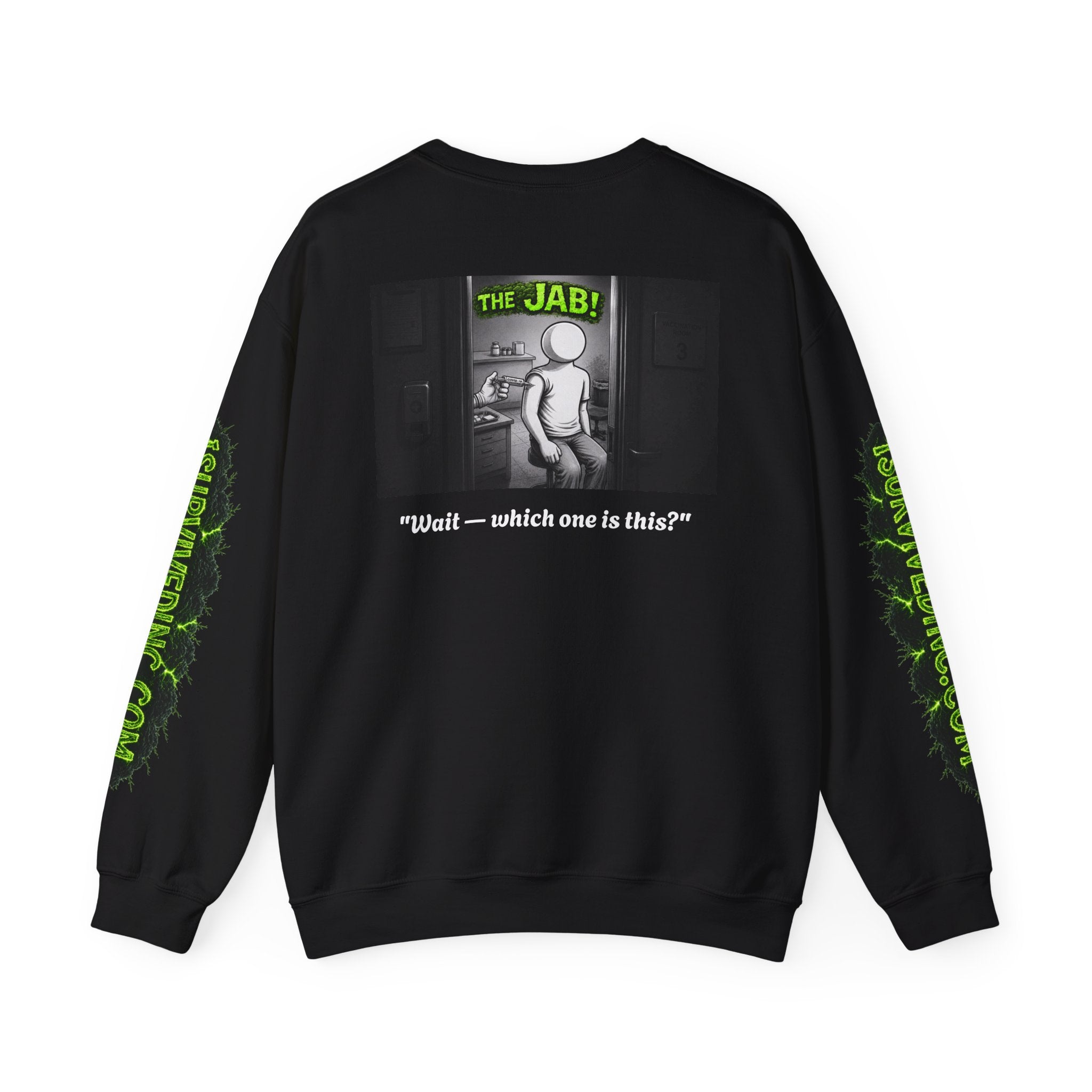 I Survived 2020 — S1:E3 "The Jab!" | Pandemic Edition Unisex Heavy Blend™ Crewneck Sweatshirt