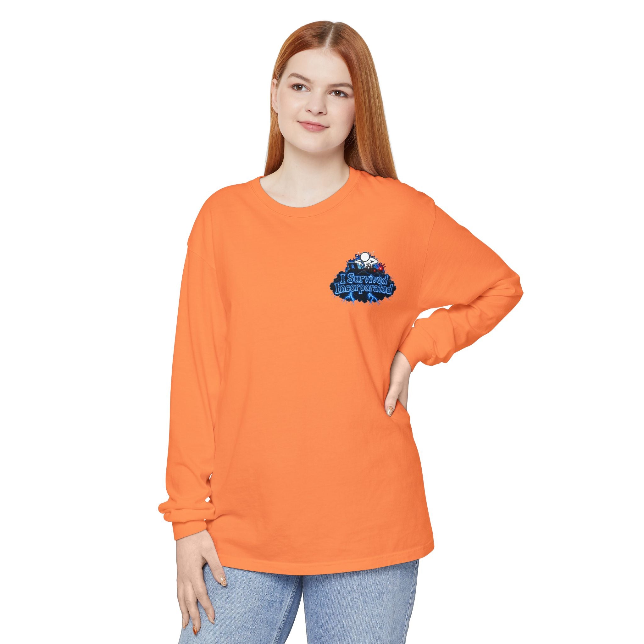 I Survived 2020 — "Please Stand By" Test Pattern Tee Lockdown Edition Summer Exclusive Unisex Garment-Dyed Long Sleeve T-Shirt