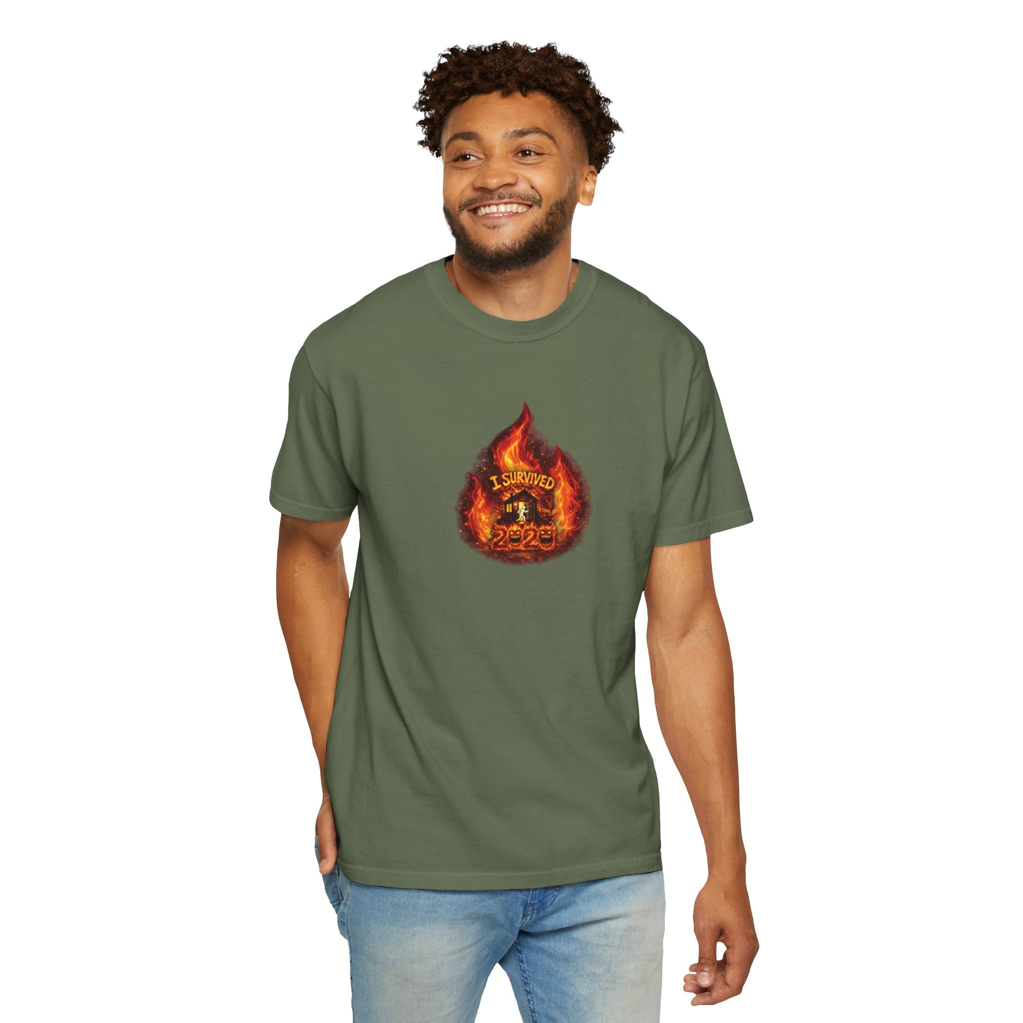 I Survived 2020 — WILDFIRES S2:E4: Director's Cut "Western U.S. Wildfire Season" Memorial Unisex Garment-Dyed T-shirt