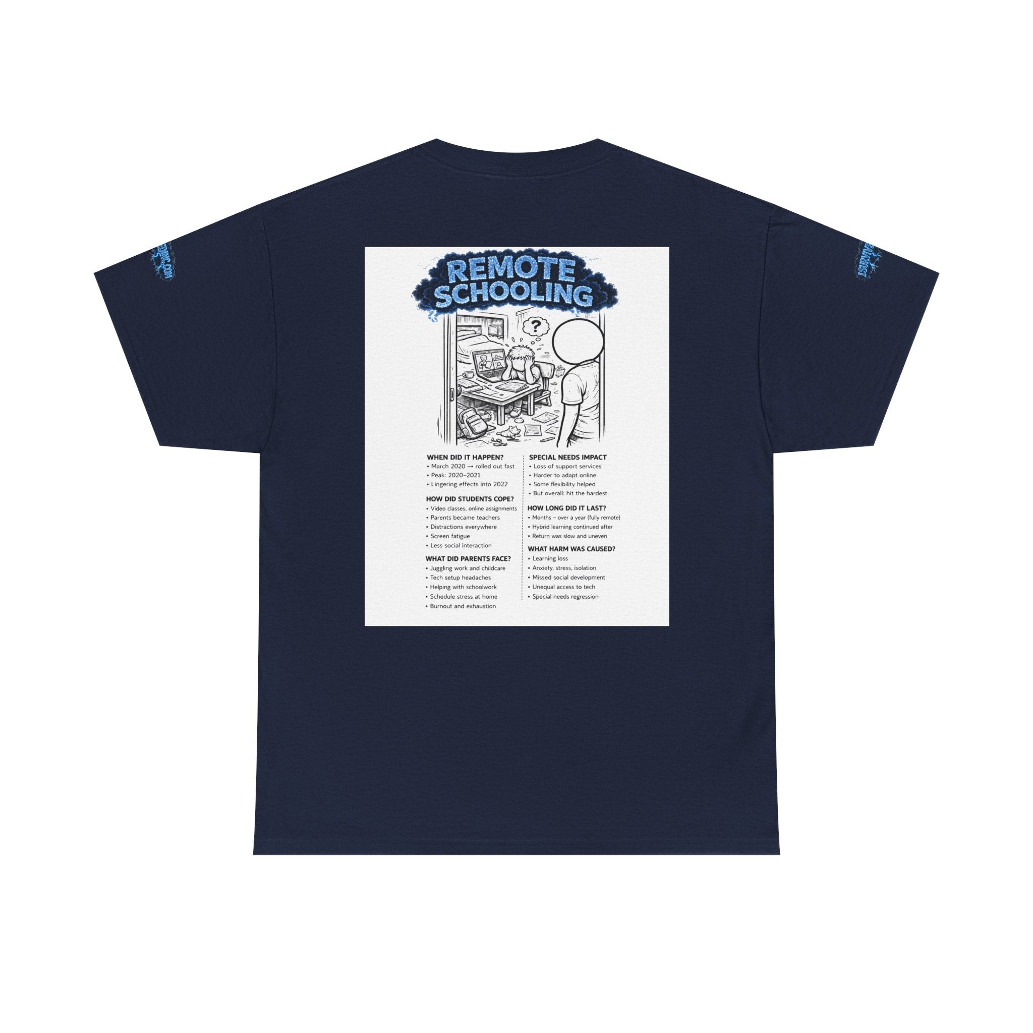 I Survived 2020 — S3:E3 "Remote Schooling" | Lockdown Edition Documentary Unisex Heavy Cotton Tee (SPECIAL EDITION)