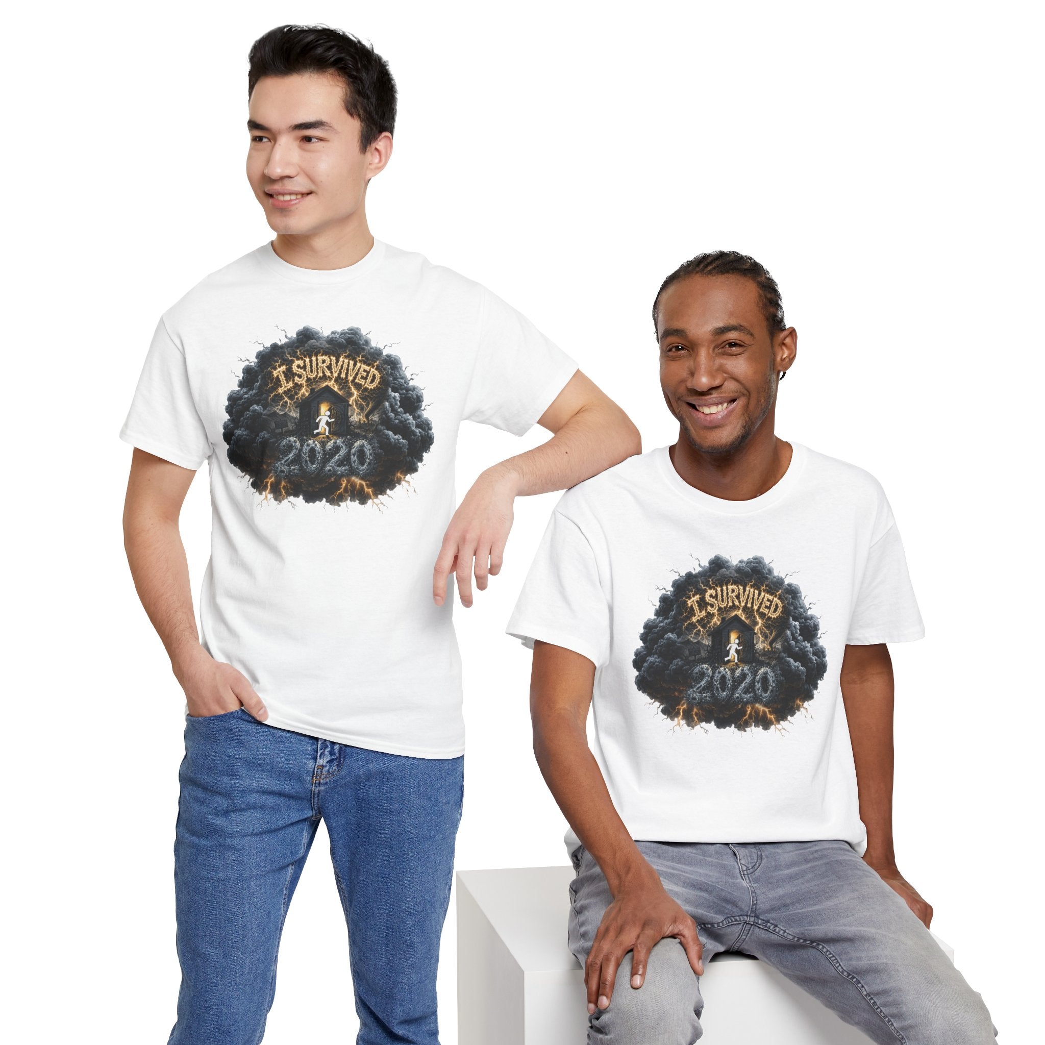I Survived 2020 — Director's Cut Original Design Teaser Tee | Season 1 Premiere Drop Unisex Heavy Cotton Tee