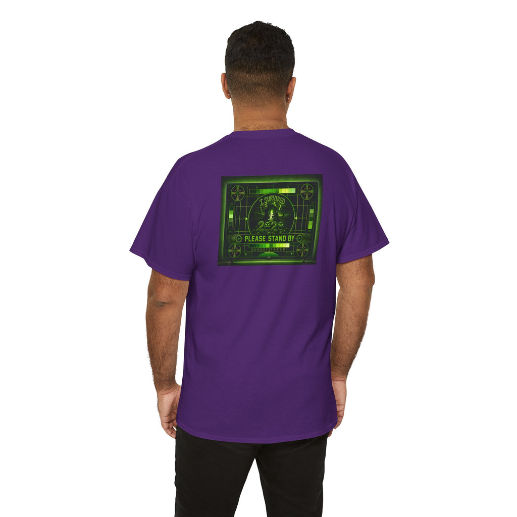 I Survived 2020 — "Please Stand By" Test Pattern Toxic Signal Tee Summer Premiere Unisex Heavy Cotton Tee