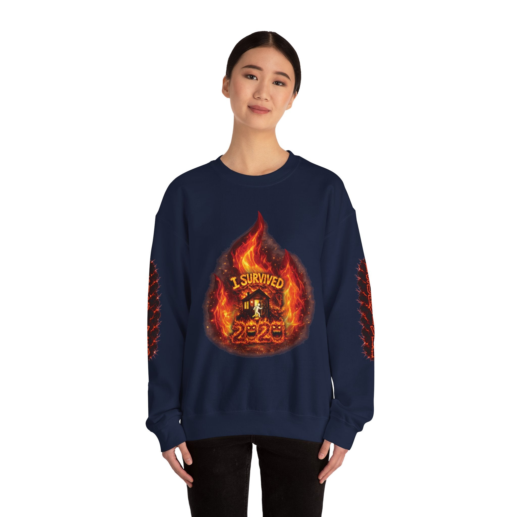 I Survived 2020 — Director's Cut S2:E4 "Western U.S. Wildfire Season" | Mid-Season Finale Pt. 1 | Wildfire Edition Memorial Unisex Heavy Blend™ Crewneck Sweatshirt