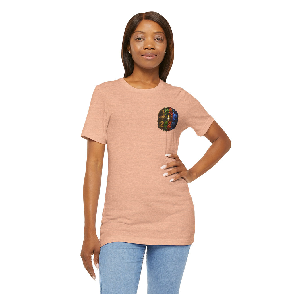 I Survived 2020 — "No Signal" Test Pattern Tee Alien Broadcast Finale Summer Premiere Unisex Jersey Short Sleeve Tee