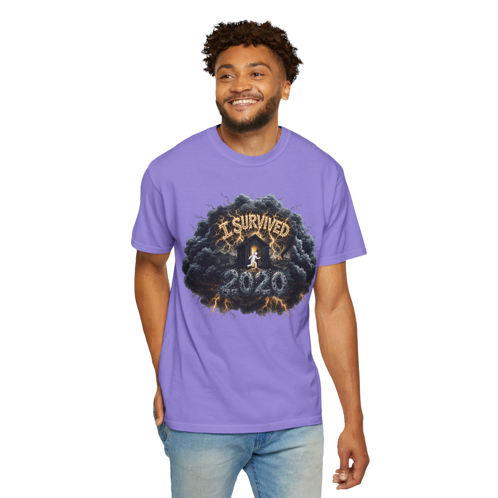 I Survived 2020 — Original Design Teaser Tee | Season 1 Premiere Drop Unisex Garment-Dyed T-shirt