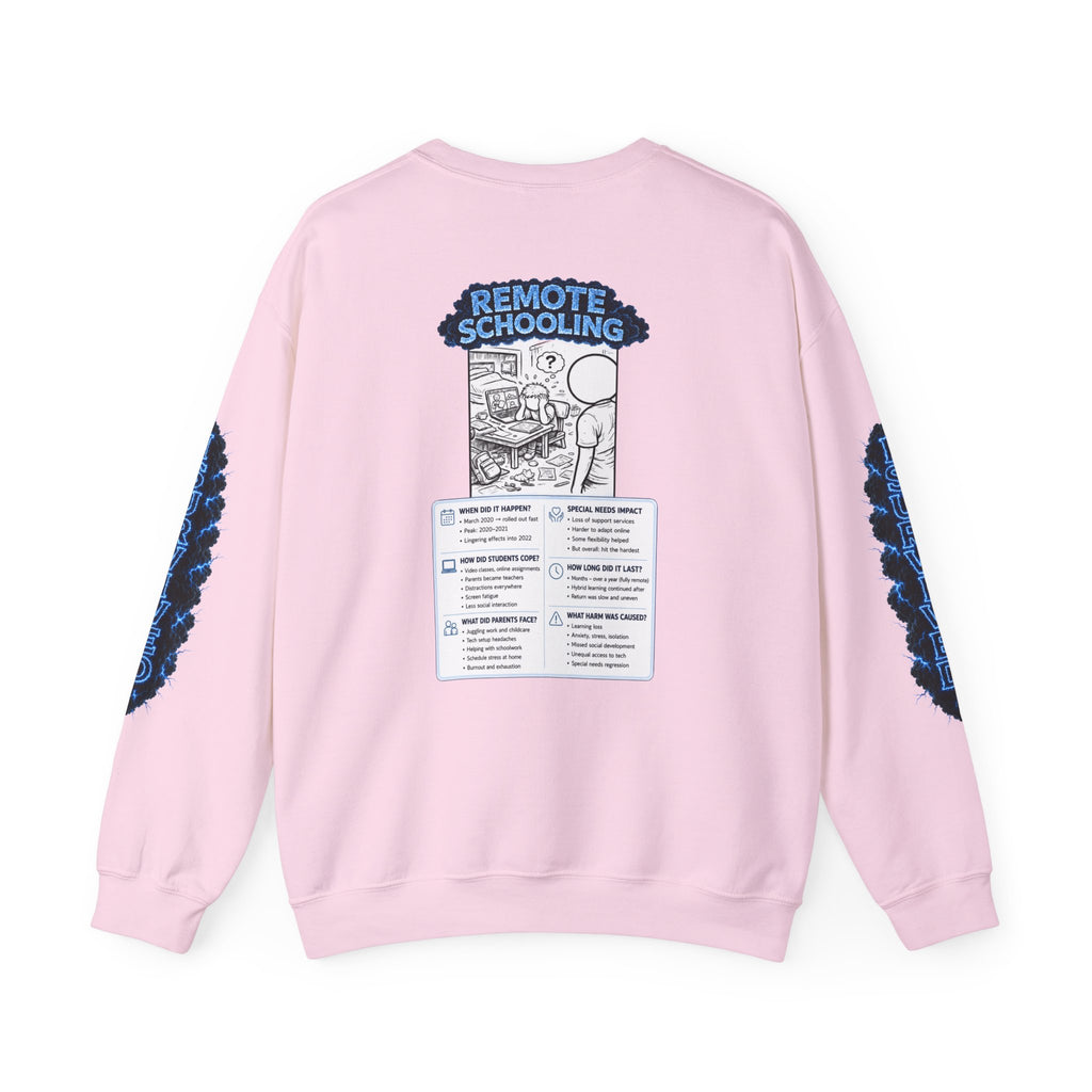 I Survived 2020 — LOCKDOWN S3:E3: Director's Cut Special Edition "Remote Schooling" Unisex Heavy Blend™ Crewneck Sweatshirt