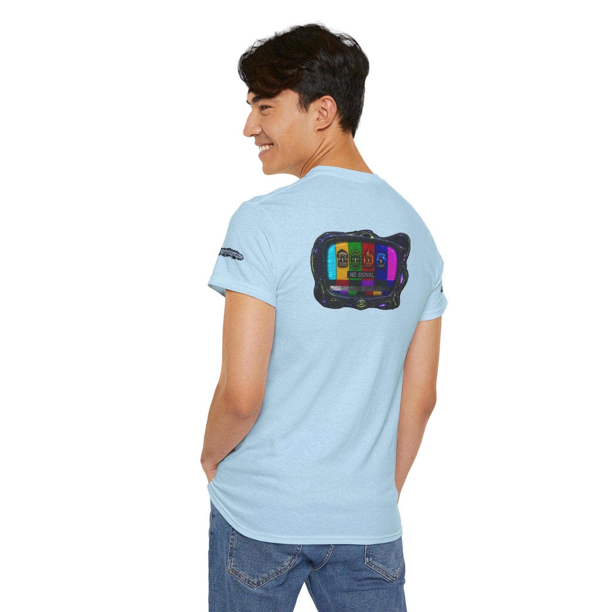 I Survived 2020 — "No Signal" Test Pattern Tee Alien Broadcast Finale Special Edition Summer Premiere Unisex Heavy Cotton Tee