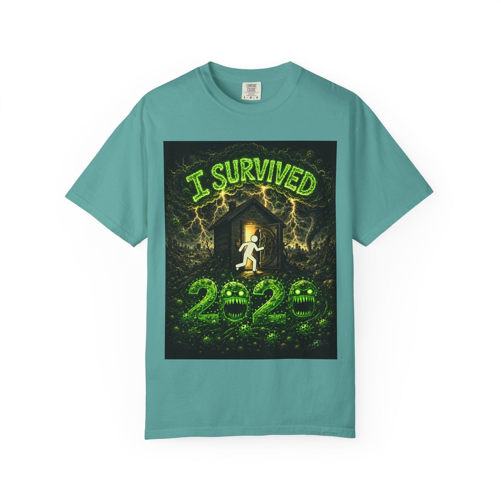 I Survived 2020 — PANDEMIC S1:E3: "The Jab!" Unisex Garment-Dyed T-shirt