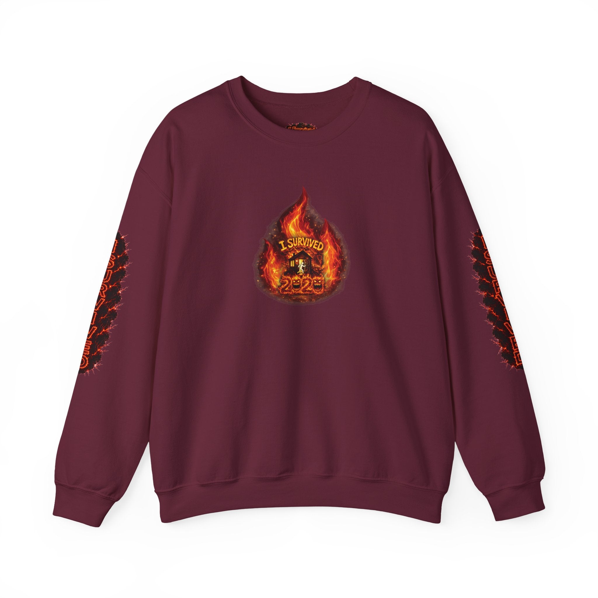 I Survived 2020 — WILDFIRES S2:E4: Director's Cut "Western U.S. Wildfire Season" Memorial Unisex Heavy Blend™ Crewneck Sweatshirt