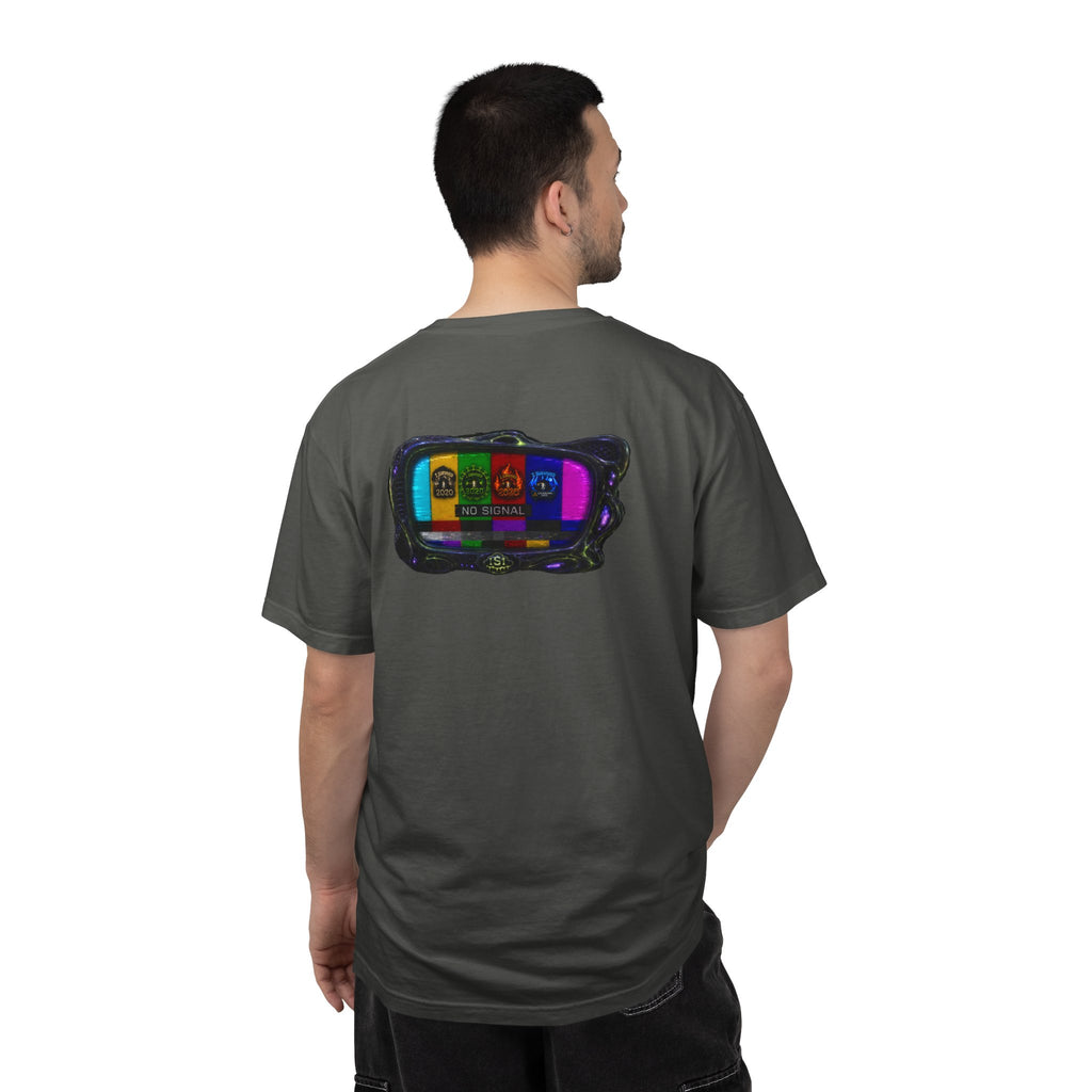 I Survived 2020 — "No Signal" Test Pattern Tee Alien Broadcast Finale Summer Premiere Unisex Garment-Dyed T-shirt