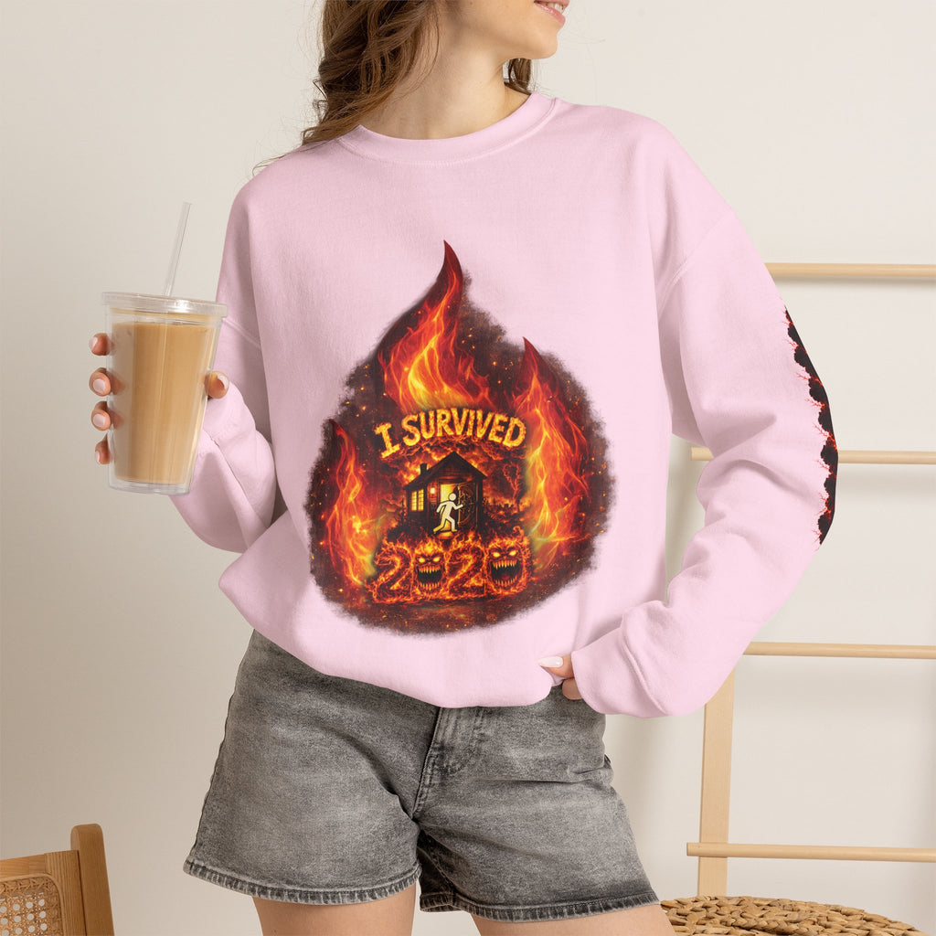 I Survived 2020 — Director's Cut S2:E2 "The Bobcat Fire" | Wildfire Edition Memorial Unisex Heavy Blend™ Crewneck Sweatshirt