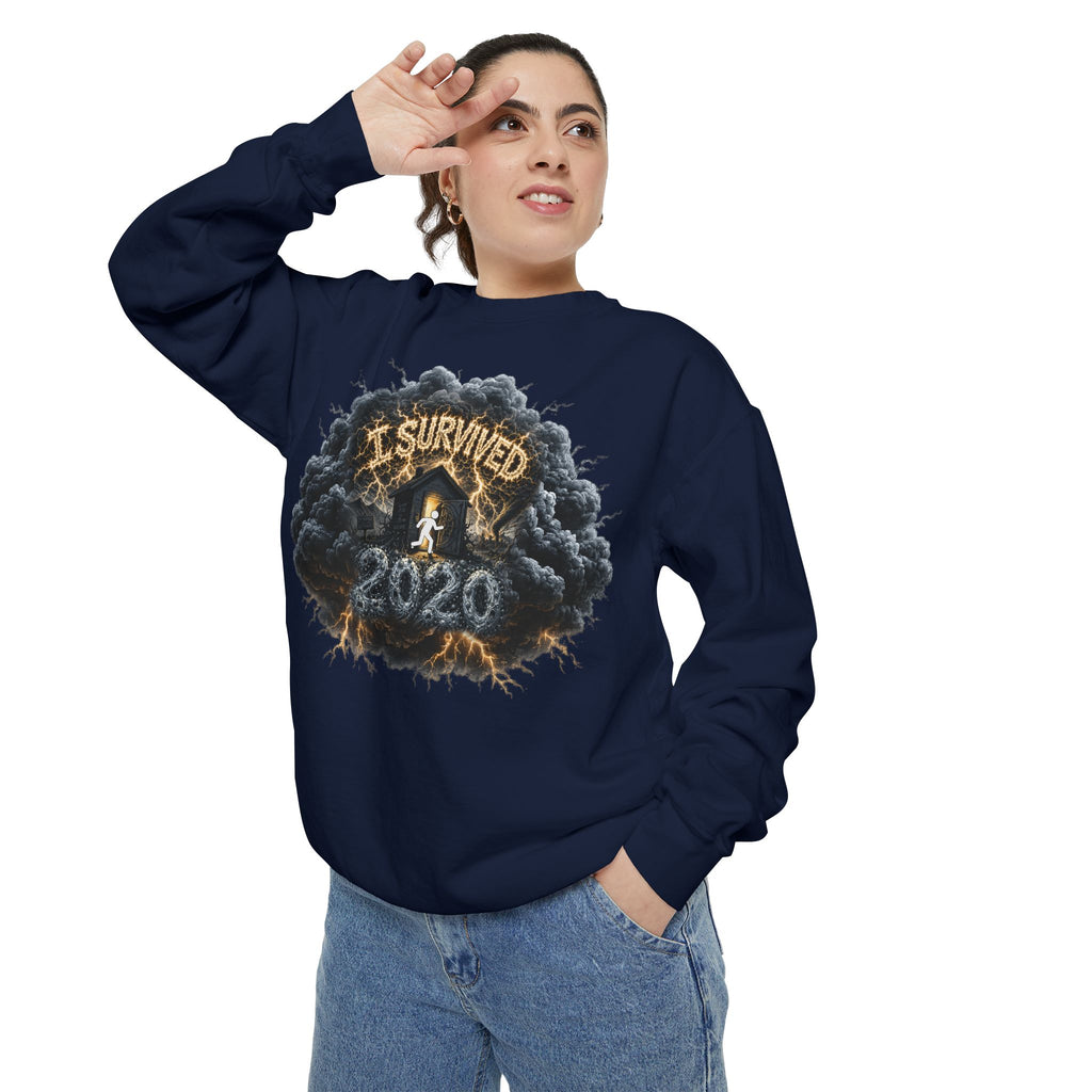 I Survived 2020 — Director's Cut Original Design Teaser Sweatshirt | Season 1 Premiere Drop Unisex Garment-Dyed Sweatshirt