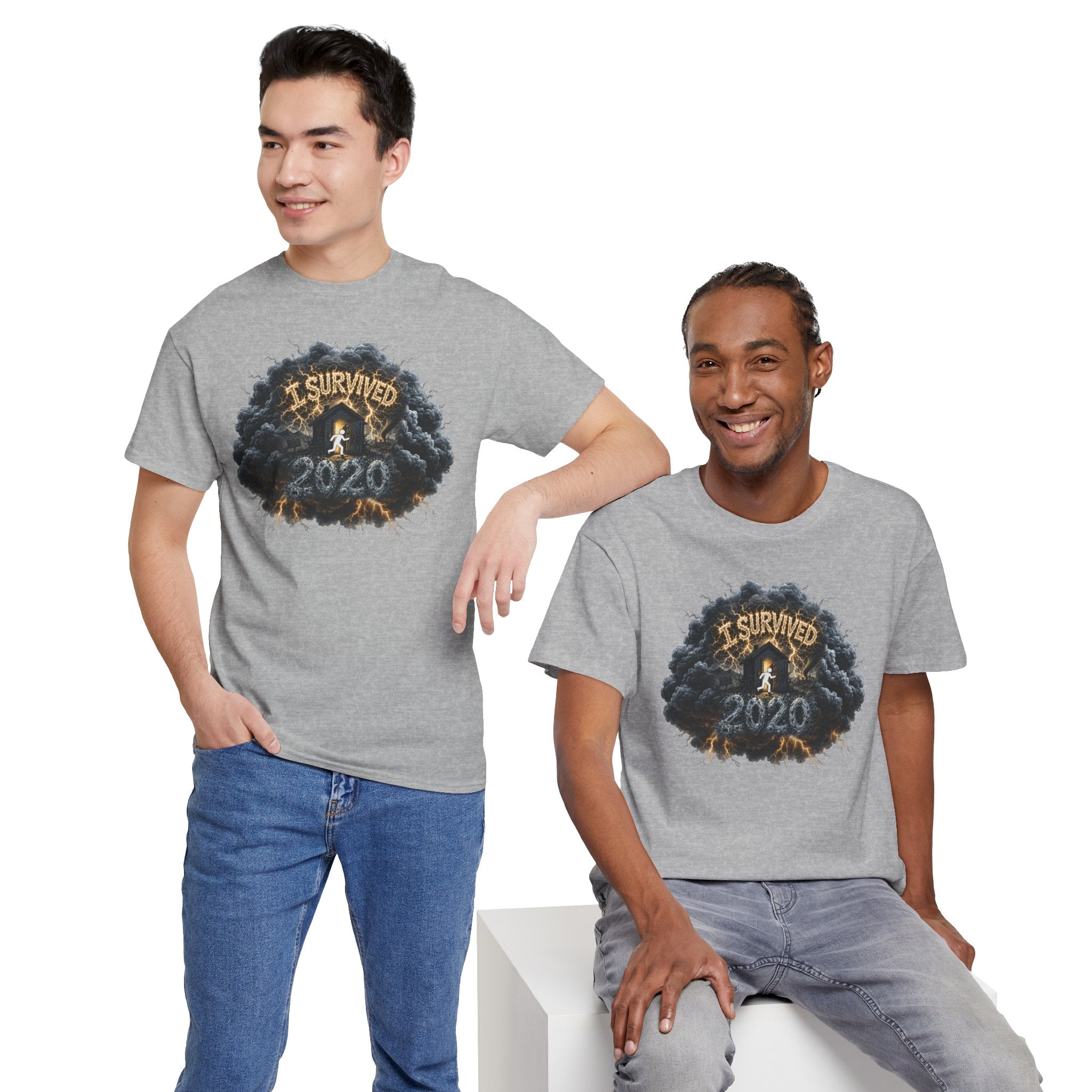 I Survived 2020 — Director's Cut Original Design Teaser Tee | Season 1 Premiere Drop Unisex Heavy Cotton Tee