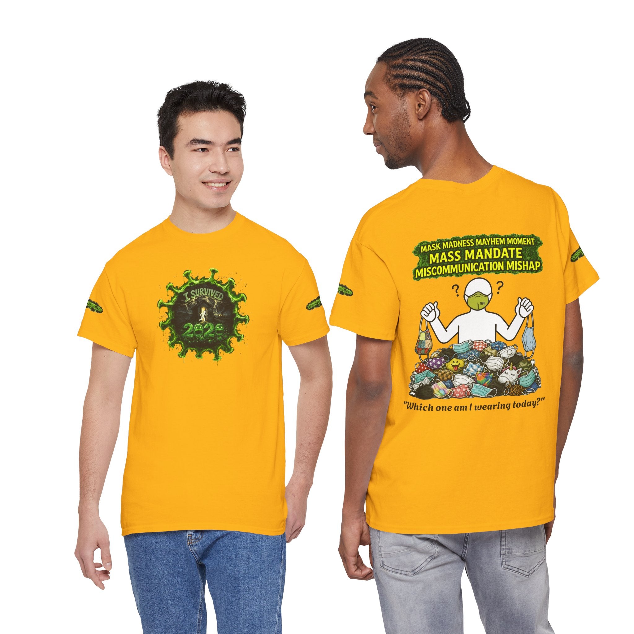 I Survived 2020 — PANDEMIC S1:E4: Director's Cut Special Edition "Mask Madness" Unisex Heavy Cotton Tee