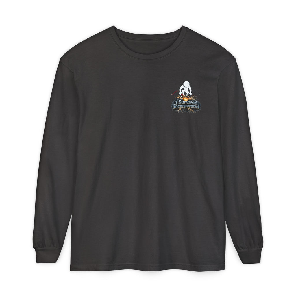 I Survived 2020 — "Please Stand By" Test Pattern Tee Summer Premier Unisex Garment-Dyed Long Sleeve T-Shirt
