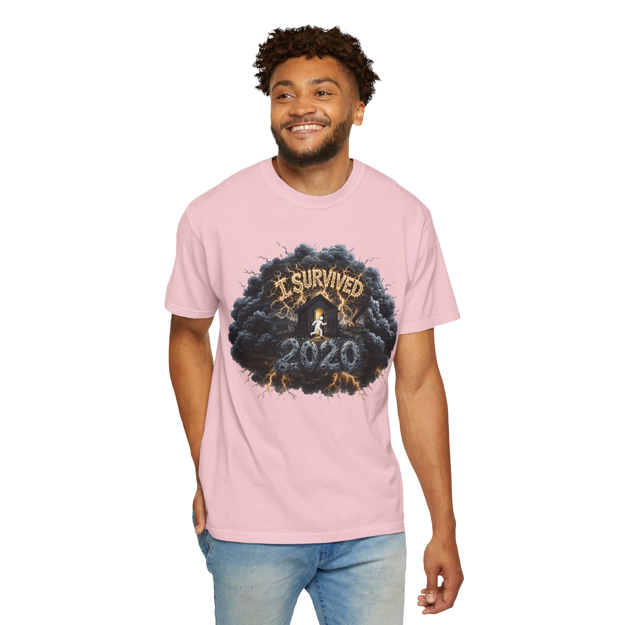 I Survived 2020 — Original Design Teaser Tee | Season 1 Premiere Drop Unisex Garment-Dyed T-shirt