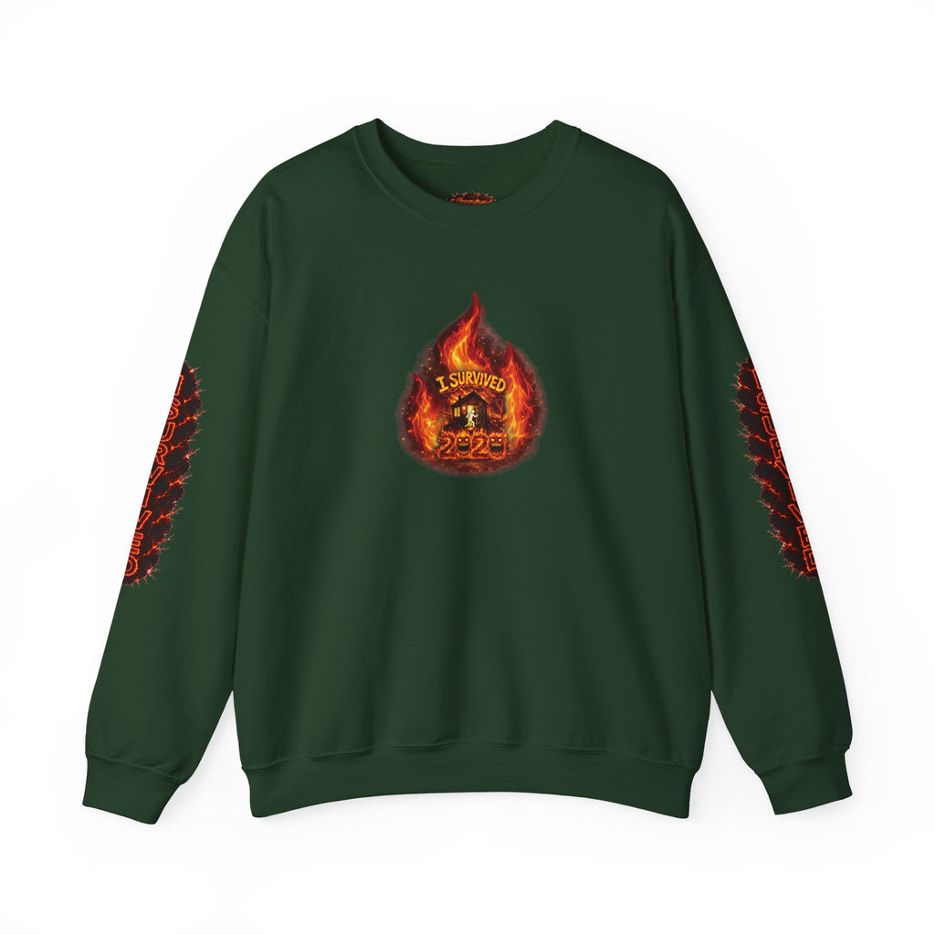 I Survived 2020 — WILDFIRES S2:E4: Director's Cut "Western U.S. Wildfire Season" Memorial Unisex Heavy Blend™ Crewneck Sweatshirt