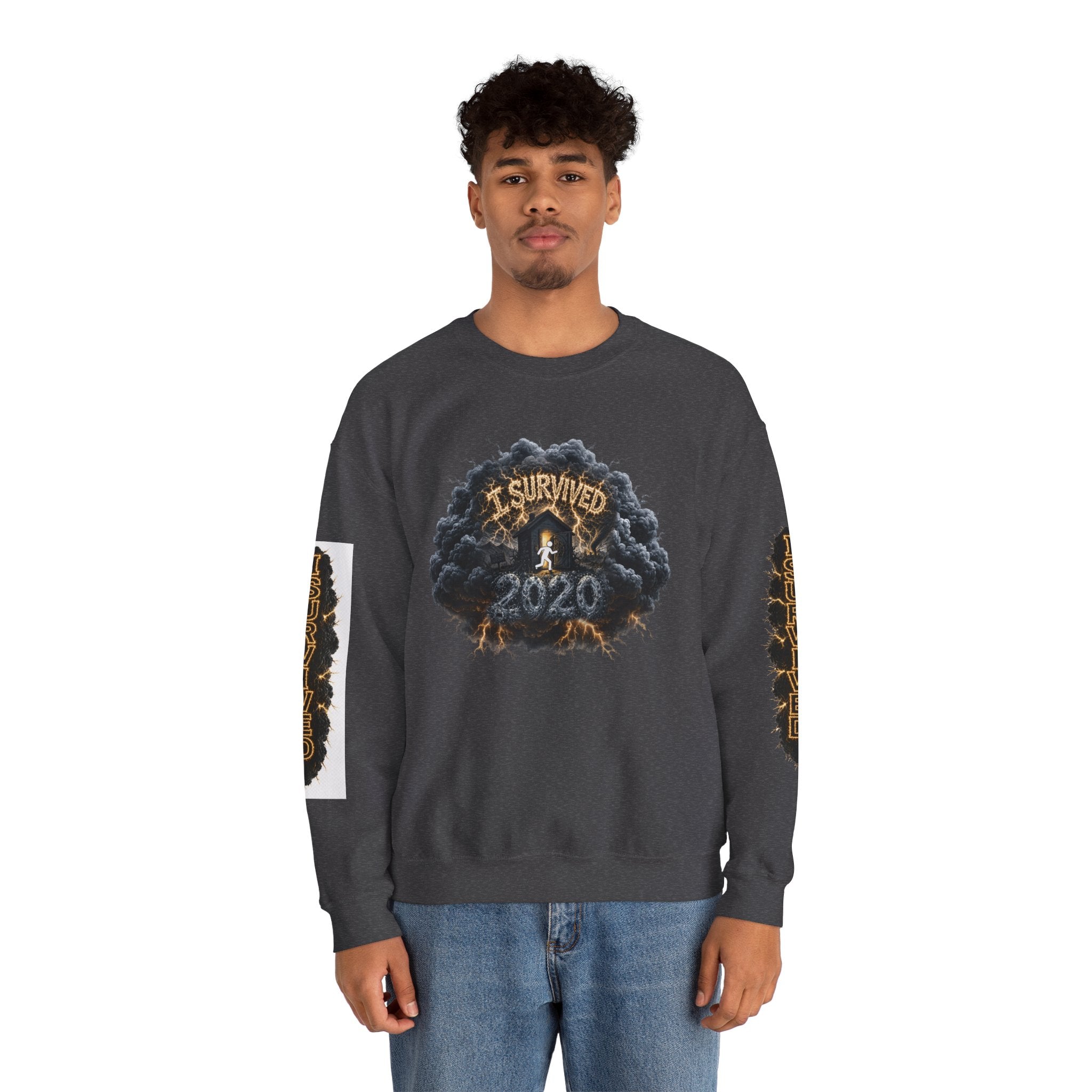 I Survived 2020 — Director's Cut Original Design Teaser Tee | Season 1 Premiere Drop Unisex Heavy Blend™ Crewneck Sweatshirt