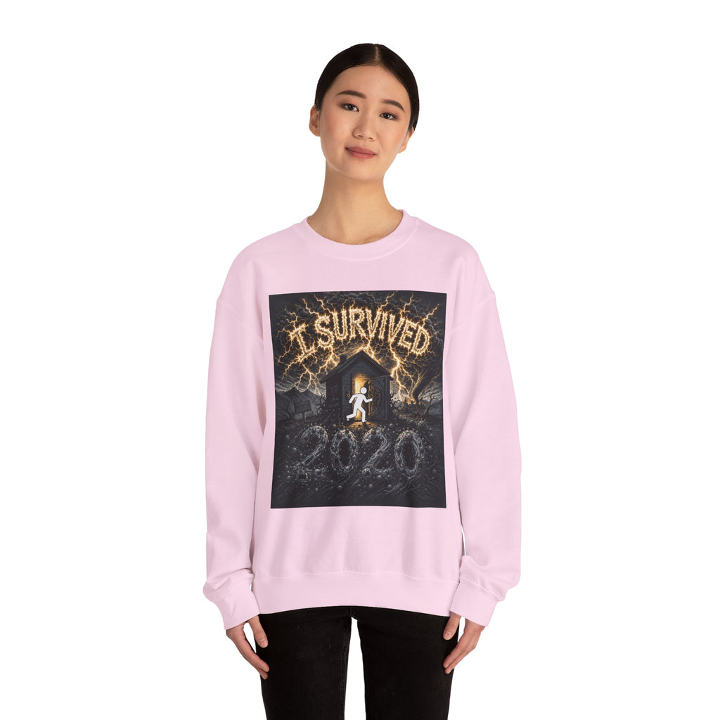 I Survived 2020 — Original Design Teaser Tee | Season 1 Premiere Drop Unisex Heavy Blend™ Crewneck Sweatshirt