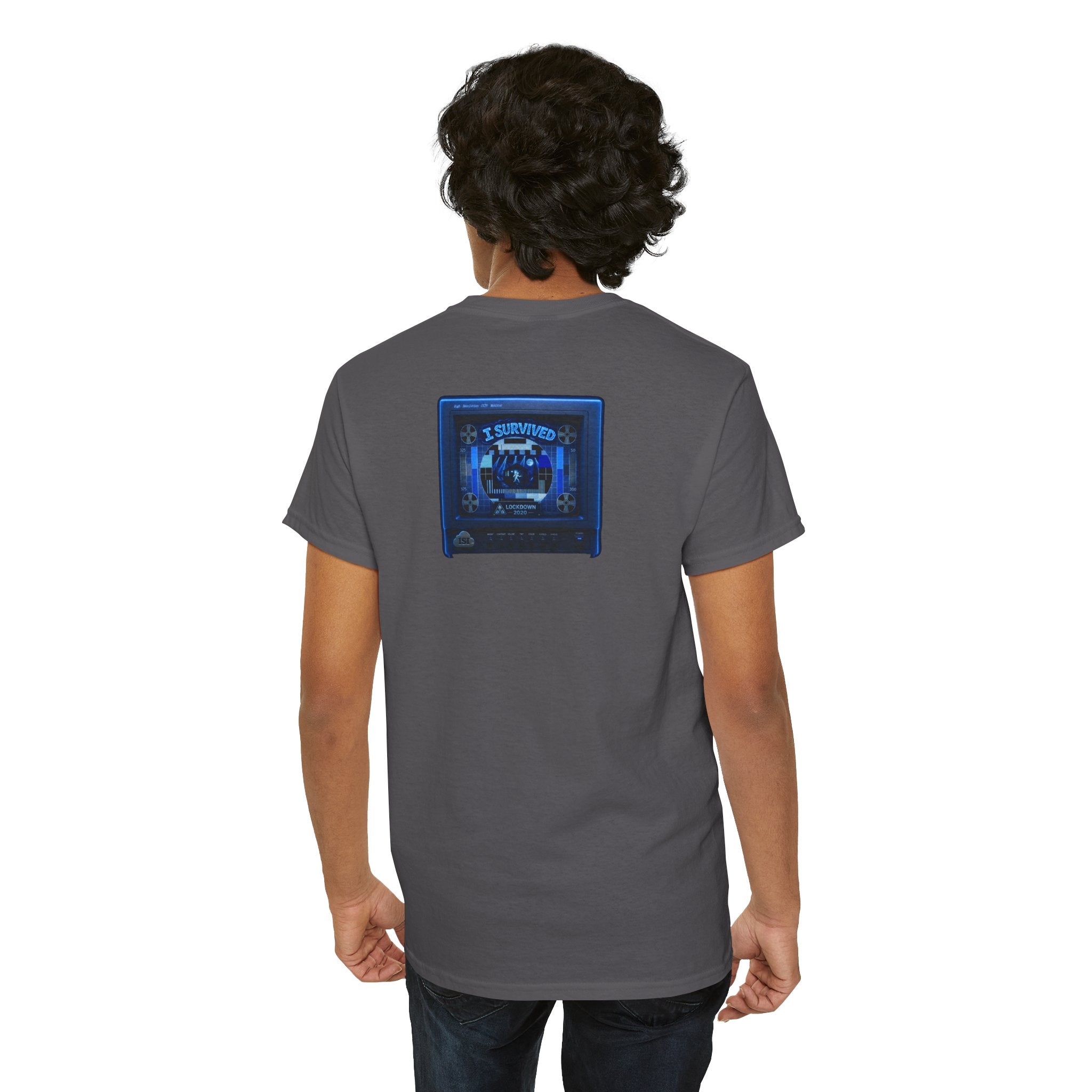 I Survived 2020 — "Please Stand By" Test Pattern Tee Lockdown Surveillance Edition Summer Exclusive Unisex Heavy Cotton Tee
