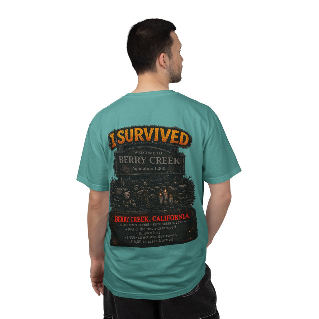 I Survived 2020 — Director's Cut S2:E1 "Berry Creek" | Wildfire Edition Memorial Unisex Garment-Dyed T-shirt