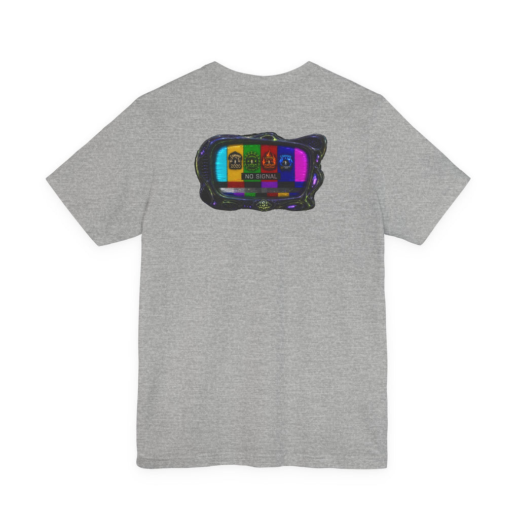 I Survived 2020 — "No Signal" Test Pattern Tee Alien Broadcast Finale Summer Premiere Unisex Jersey Short Sleeve Tee