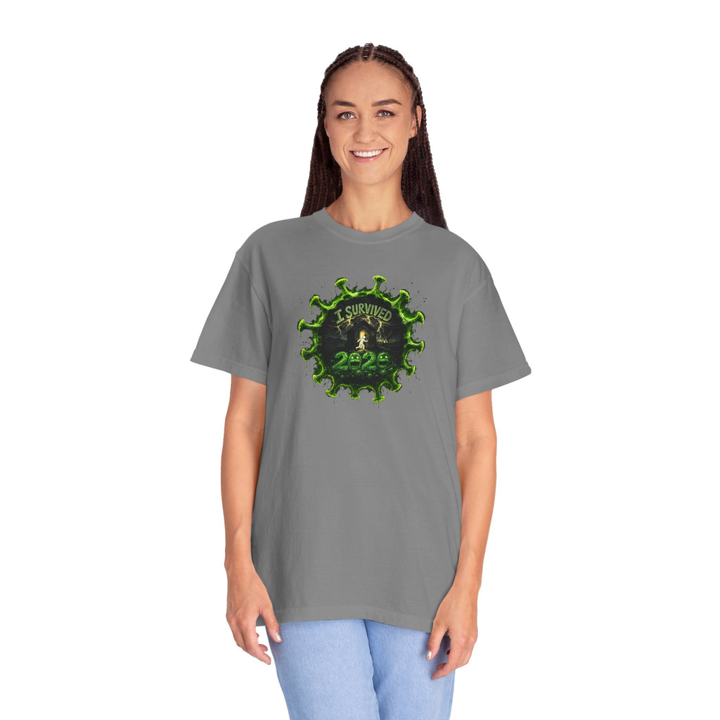I Survived 2020 —  PANDEMIC S1:E1: Director's Cut "COVID-19: The Coronavirus" Unisex Garment-Dyed T-shirt