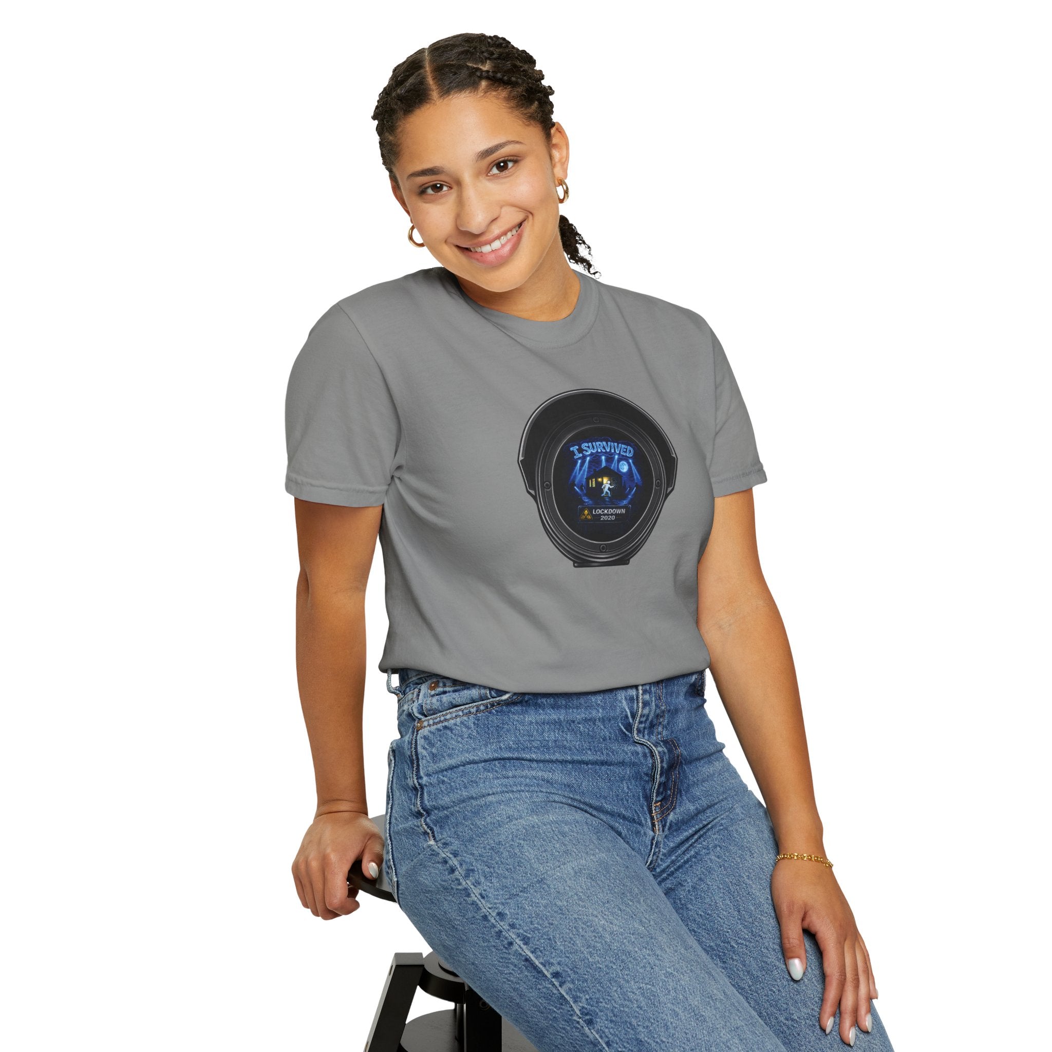 I Survived 2020 —  LOCKDOWN S3:E3: Director's Cut "Remote Schooling" Unisex Garment-Dyed T-shirt