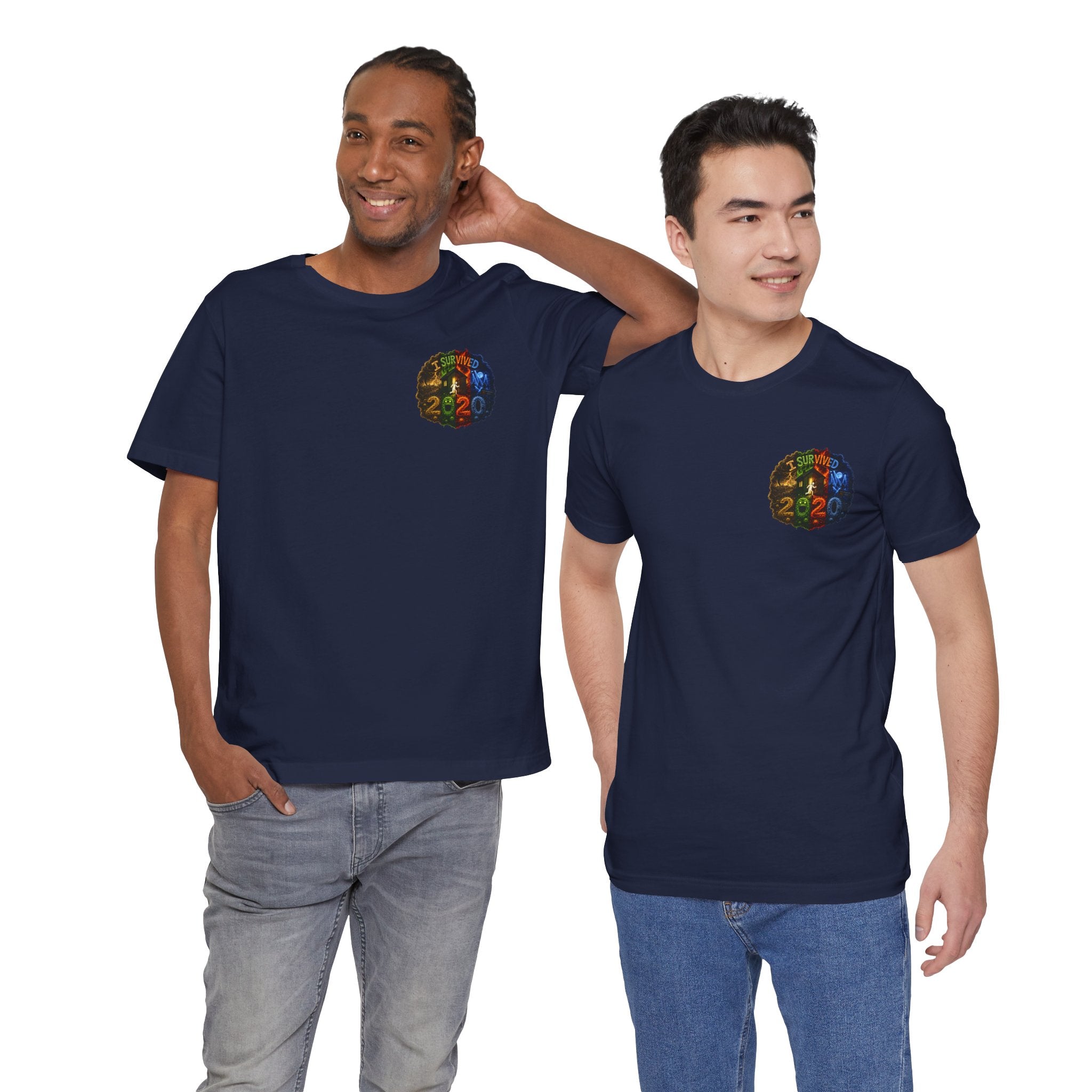 I Survived 2020 — "No Signal" Test Pattern Tee Alien Broadcast Finale Summer Premiere Unisex Jersey Short Sleeve Tee