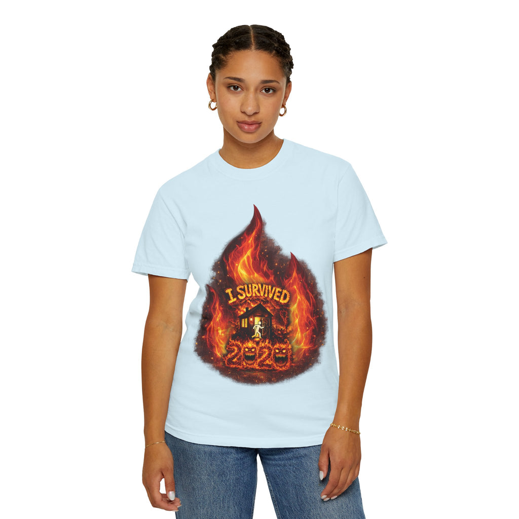 I Survived 2020 — Director's Cut S2:E2 "The Bobcat Fire" | Wildfire Edition Memorial Unisex Garment-Dyed T-shirt