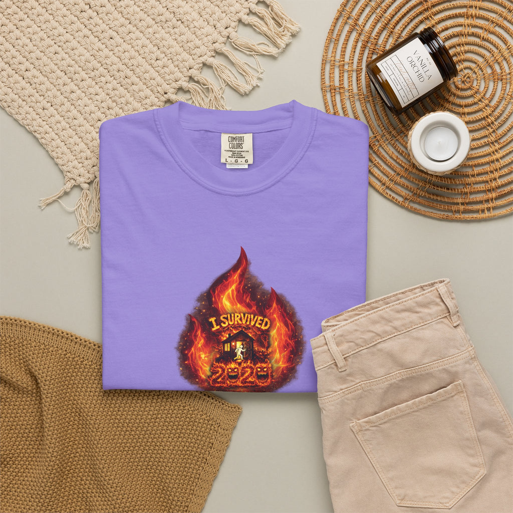 I Survived 2020 — WILDFIRES S2:E2: Director's Cut "The Bobcat Fire" Memorial Unisex Garment-Dyed T-shirt