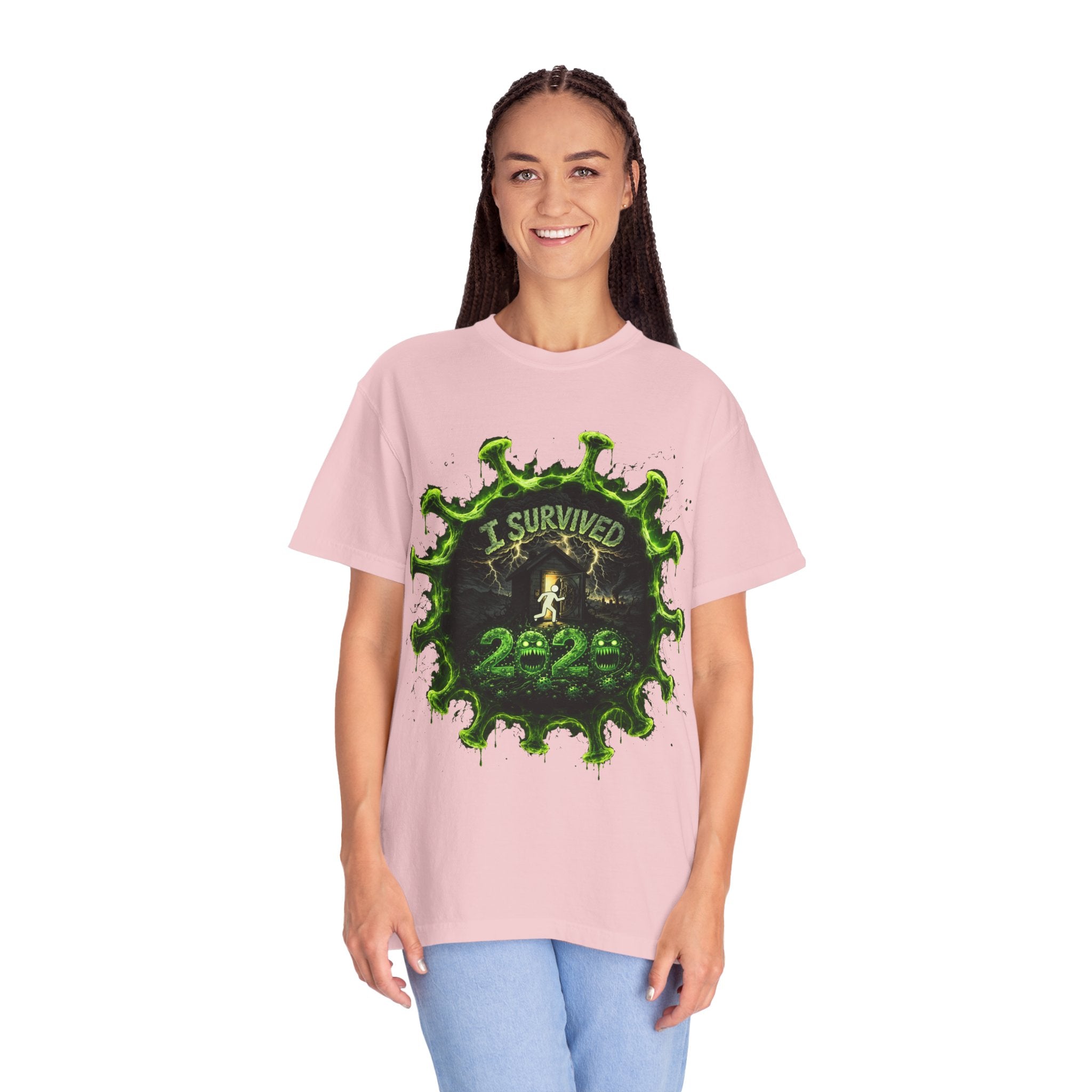 I Survived 2020 — Director's Cut S1:E4 "Mask Madness Mayhem Moment" | Pandemic Edition Unisex Garment-Dyed T-shirt